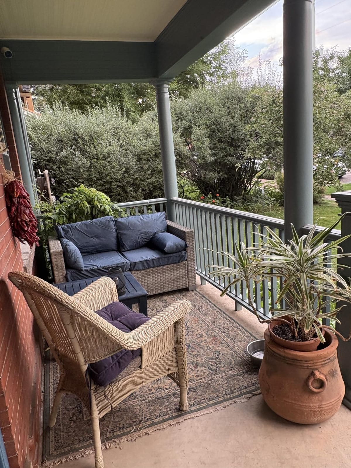 WAROOM Outdoor Patio Loveseat Wicker Small Couch 2-Seater Rattan Sofa Balcony Furniture Deep Seat Porch Seating, Grey Cushion customer photo 1