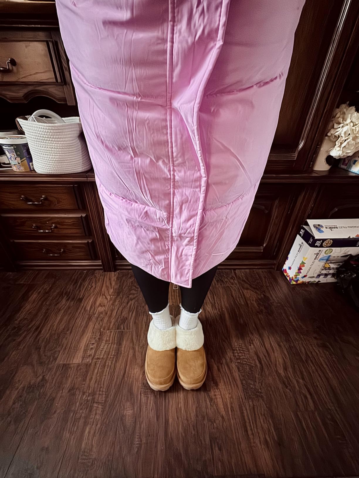 PUFFIT Long Puffer Jacket for Women,2025 Thickened Winter Coat Hooded with Deep Pockets, Ladies Warm Winter Jacket customer photo 2