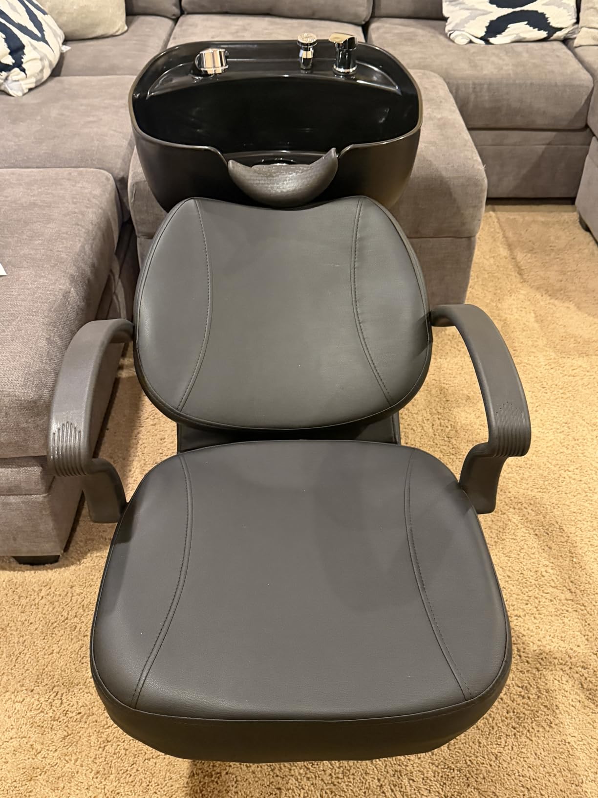 Shampoo Bowl Chair Set, Salon Shampoo Sink Chair customer photo 2