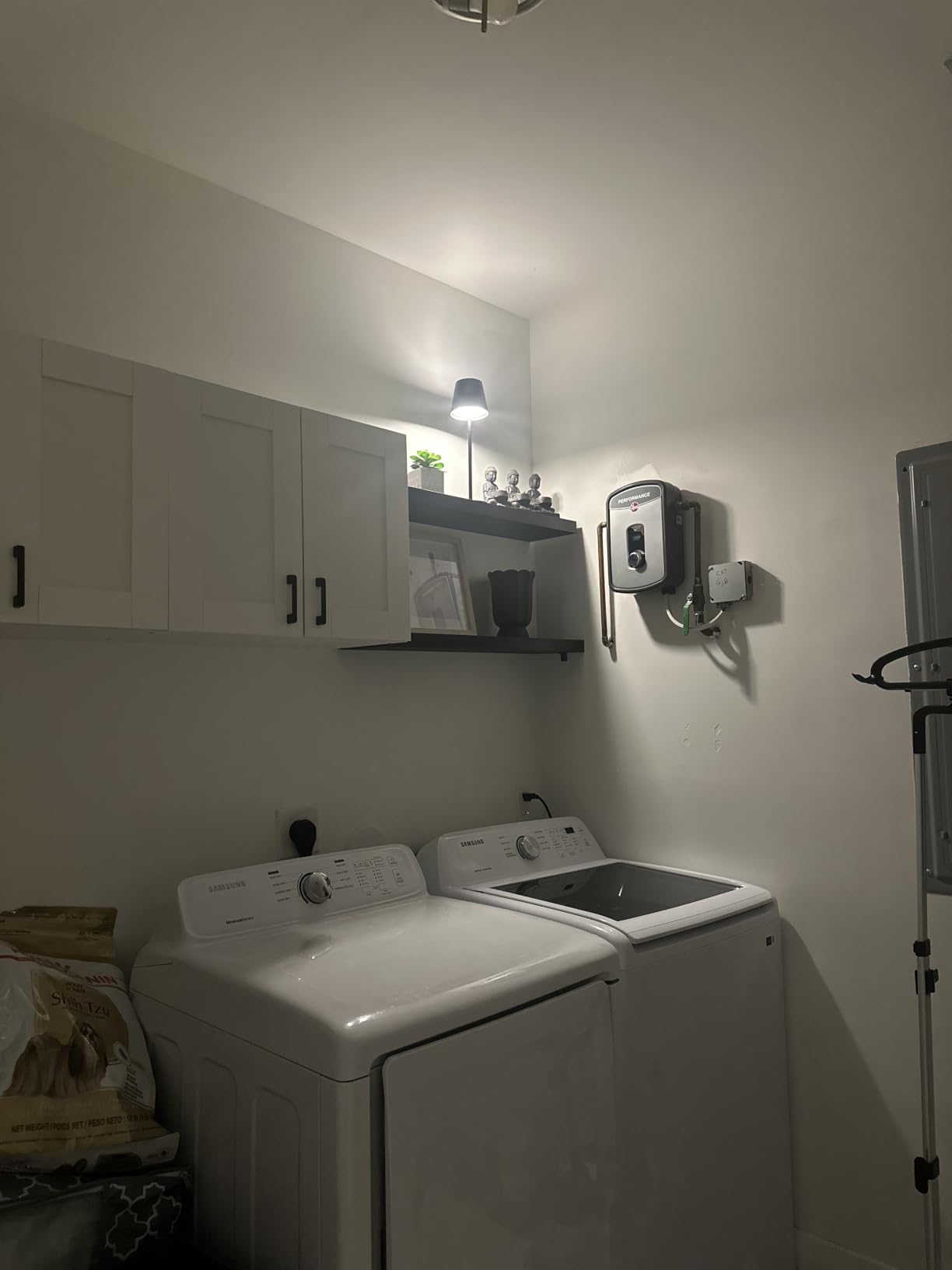 White Laundry Room Cabinets and Storage with 4 Doors and Utility Adjustable Shelf，Gabinetes Para Cocina Cupboard Kitchen Organizers and Storage Pantry Wall Mounted 12.4