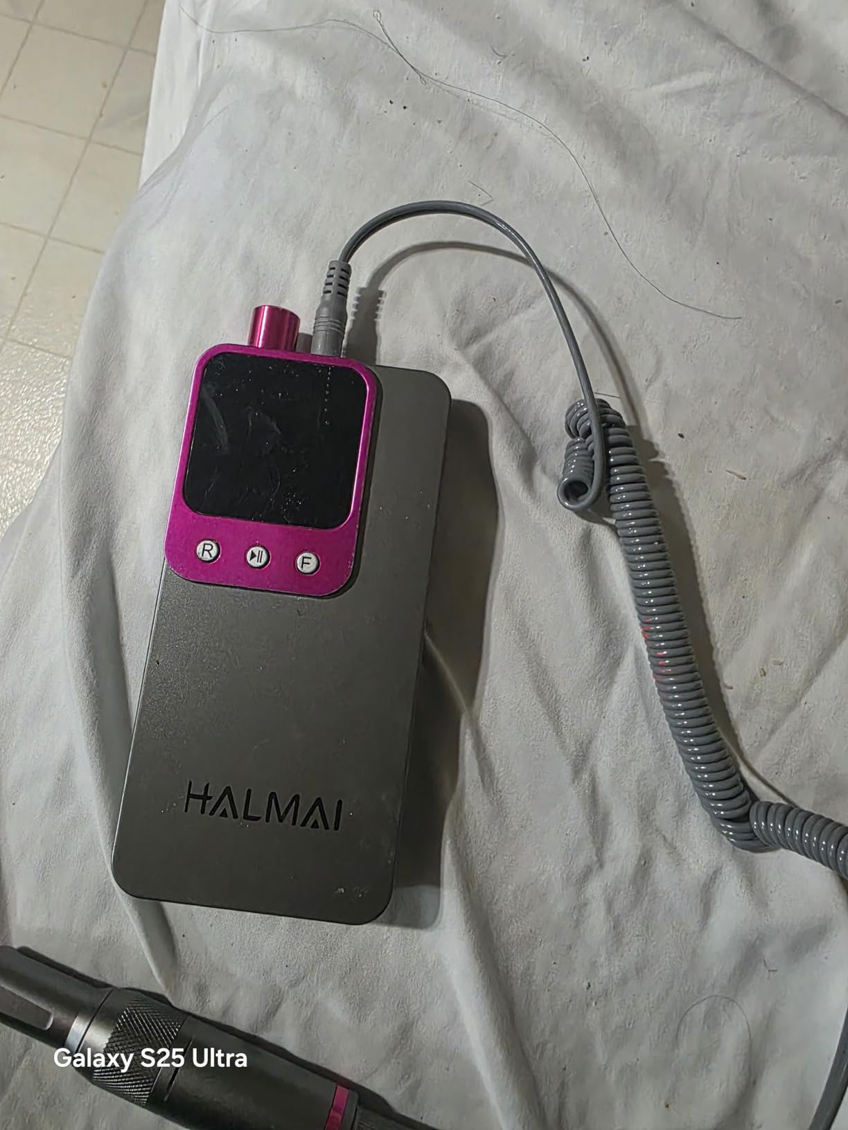 Electric Nail Drill Professional, Portable Nail File for Acrylic Gel Nails, Cordless Rechargeable Ultra Power Nail Drill Kit 40000RPM, Salon-Grade Efile Nail Machine (Dark Grey) customer photo 1