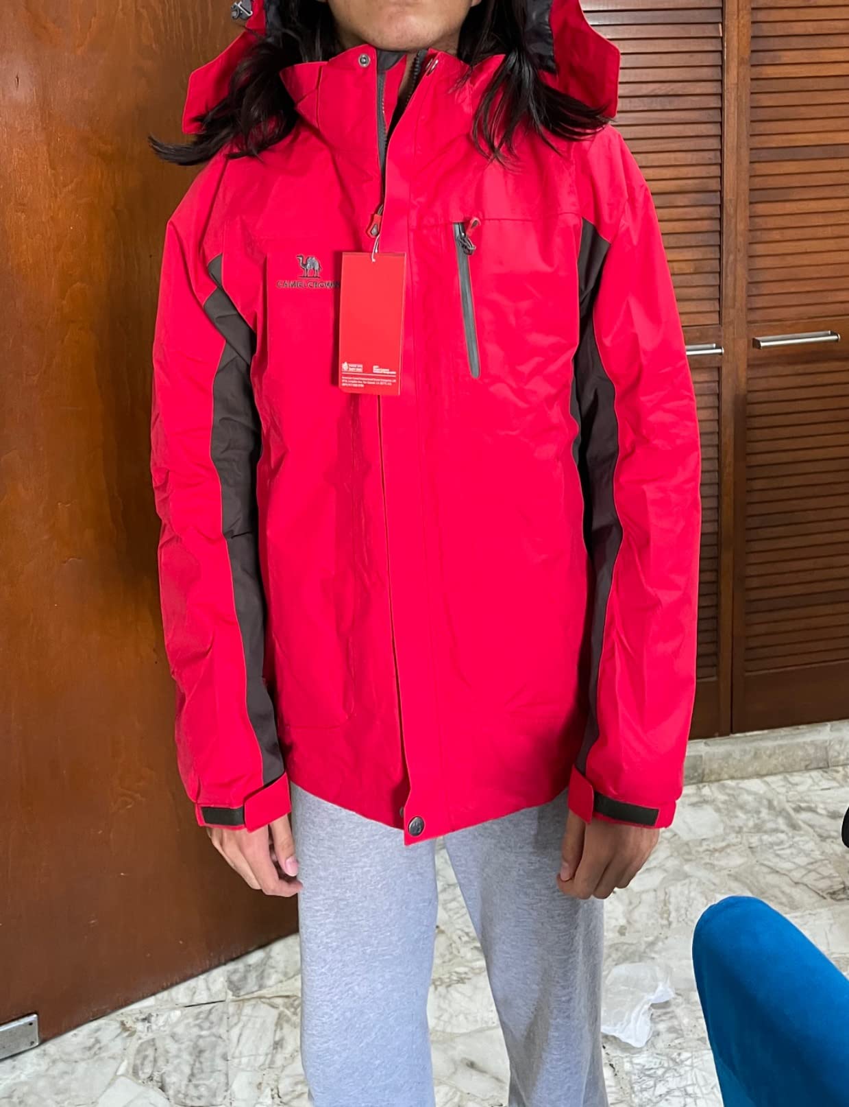 CAMEL CROWN Men's Ski Jacket 3 in 1 Waterproof Winter Jacket Snow Jacket Windproof Hooded with Inner Warm Fleece Coat customer photo 1