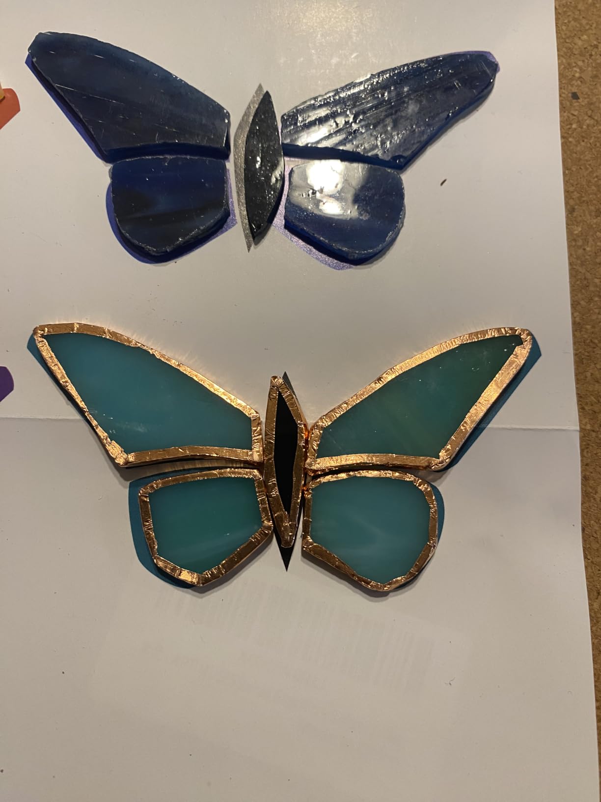Butterflies Pre-Cut Stained Glass Kit-Make Your own Beautiful Glass Project. customer photo 1