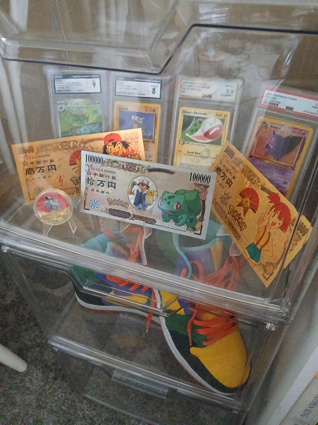Stackable Acrylic Display Case,Clear Storage Bins with Lid for Collectibles customer photo 1