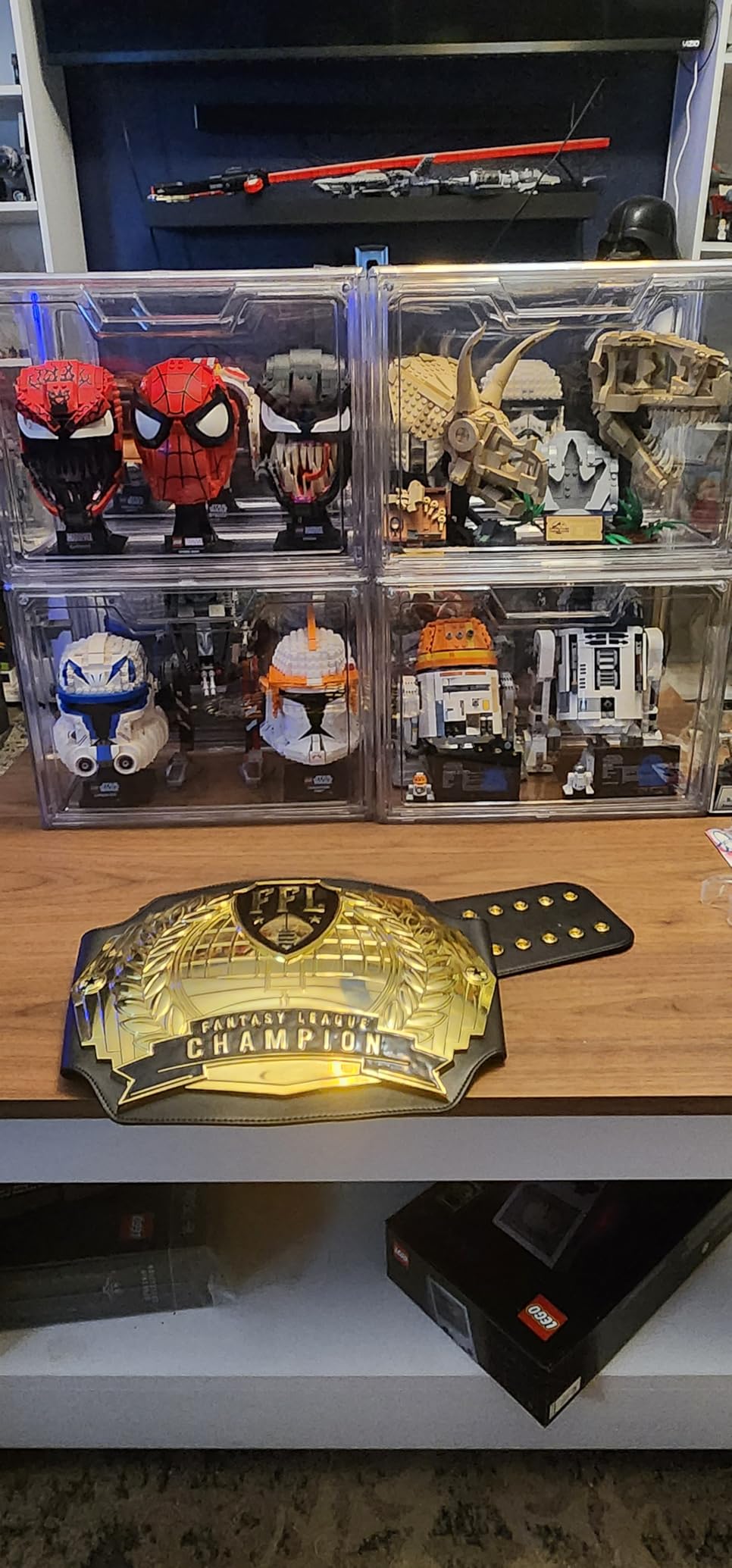 Stackable Acrylic Display Case,Clear Storage Bins with Lid for Collectibles customer photo 2