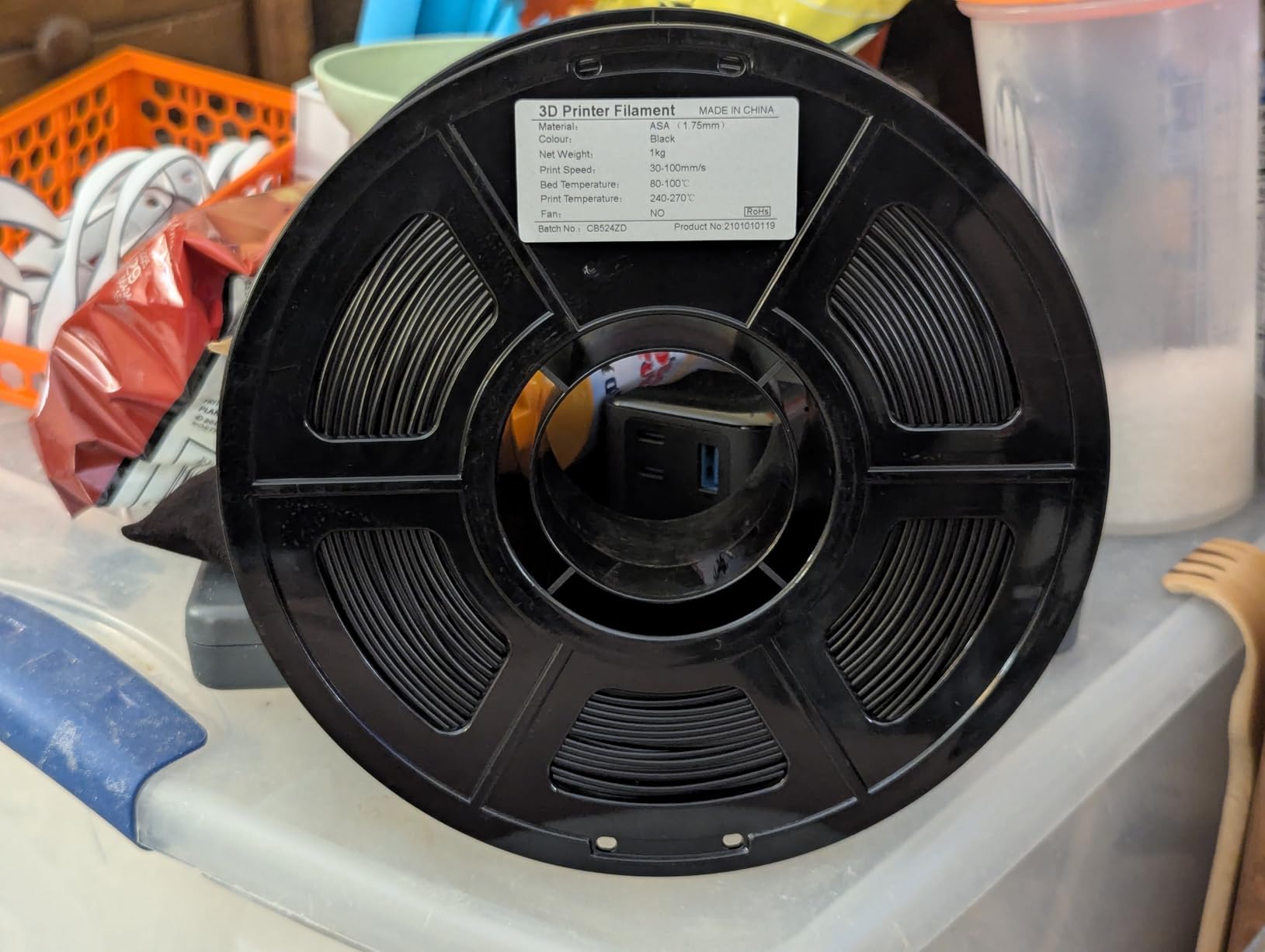iSANMATE ASA Filament 1.75mm Black 1KG, UV & Weather Resistant 3D Printer Filament Perfect for Outdoor Functional Parts, Dimensional Accuracy +/- 0.02mm, 1kg Spool (2.2lbs) customer photo 1