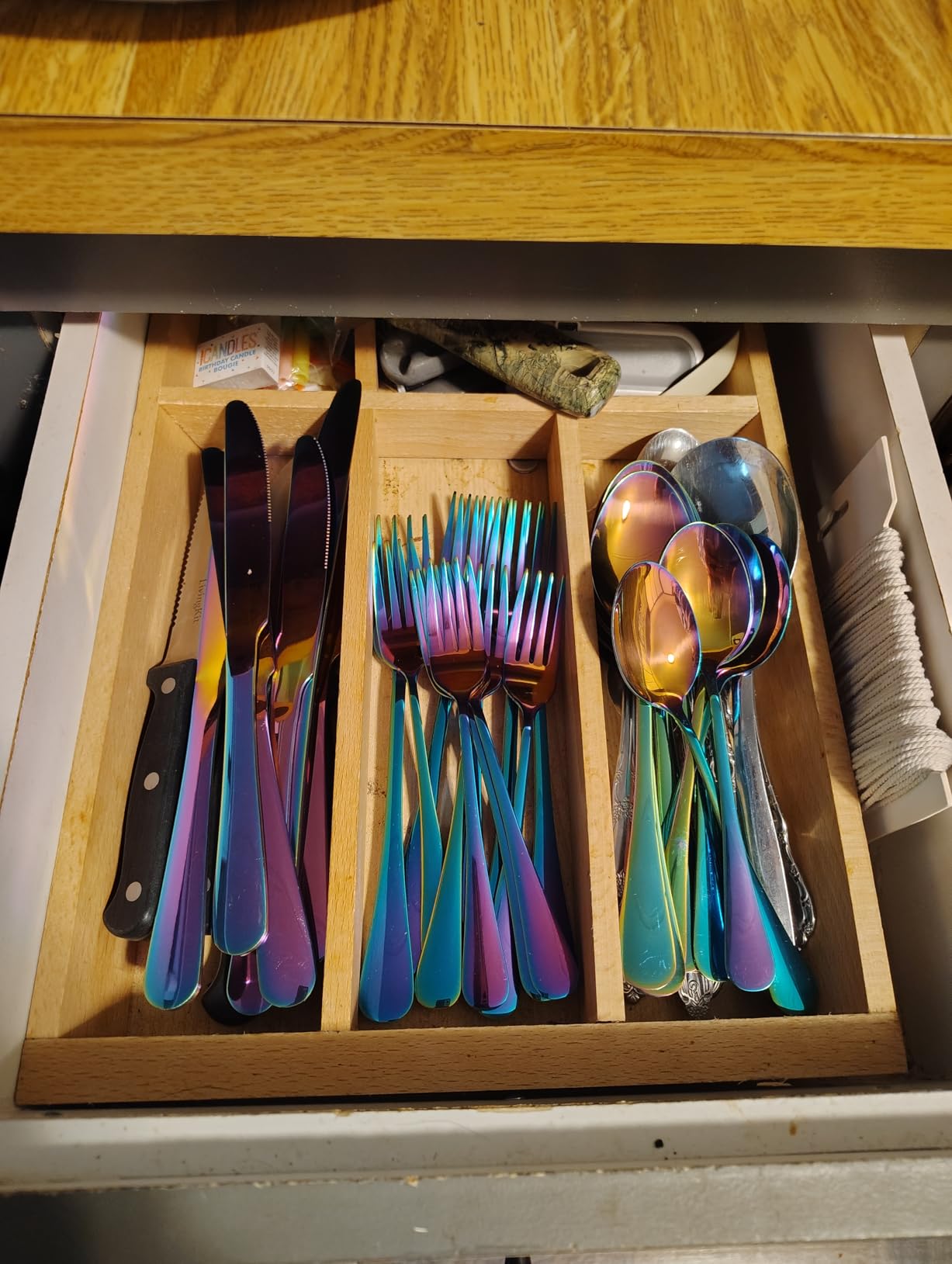 72 Pcs Gold Silverware Set with Steak Knives, Stainless Steel Flatware Cutlery Set for 12, Kitchen Tableware Sets, Utensil Sets for Home and Restaurant, Dishwasher Safe customer photo 2