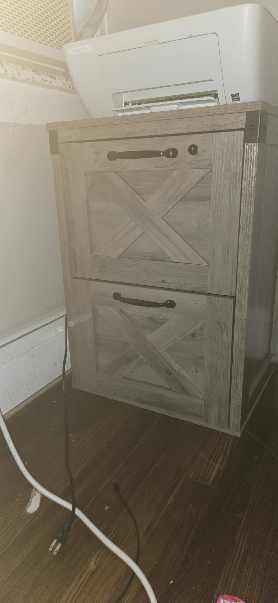 DEVAISE 2-Drawer File Cabinet with Lock, Wood Office Filing Cabinets, White customer photo 1
