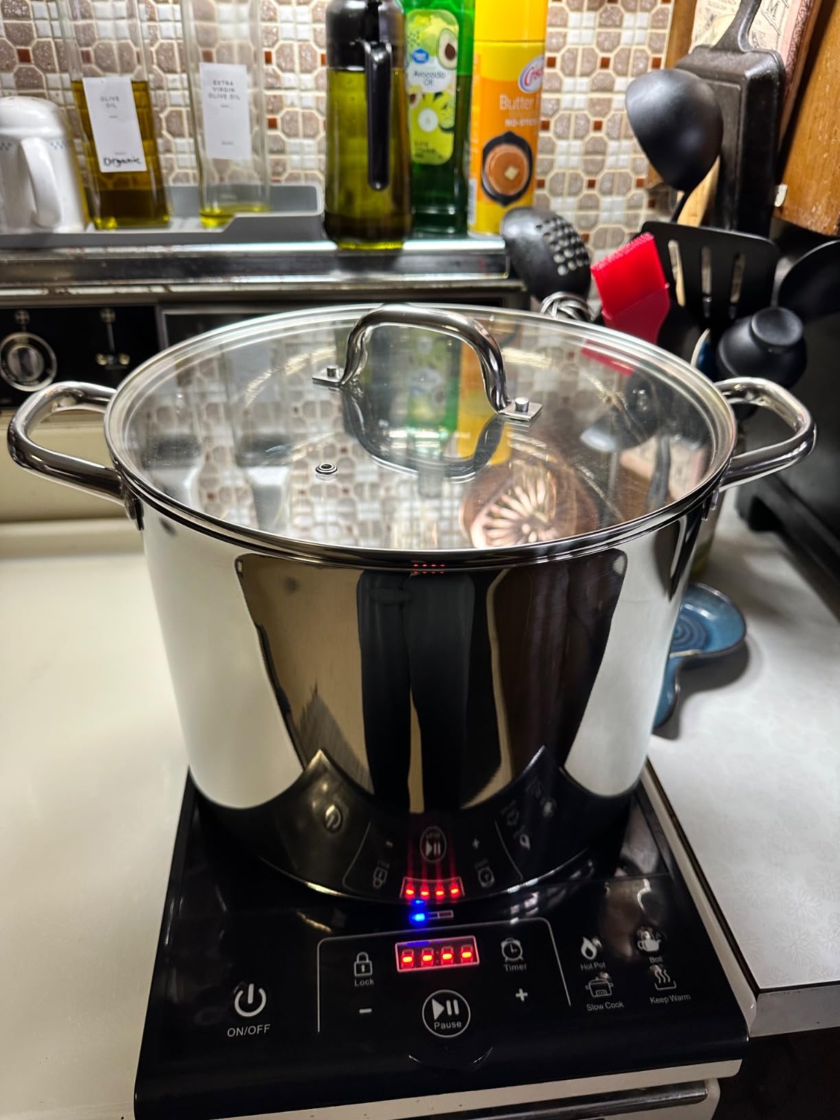 P&P CHEF 24 QT Stainless Steel Stock Pot with Lid, Cooking Pot for Soups customer photo 1