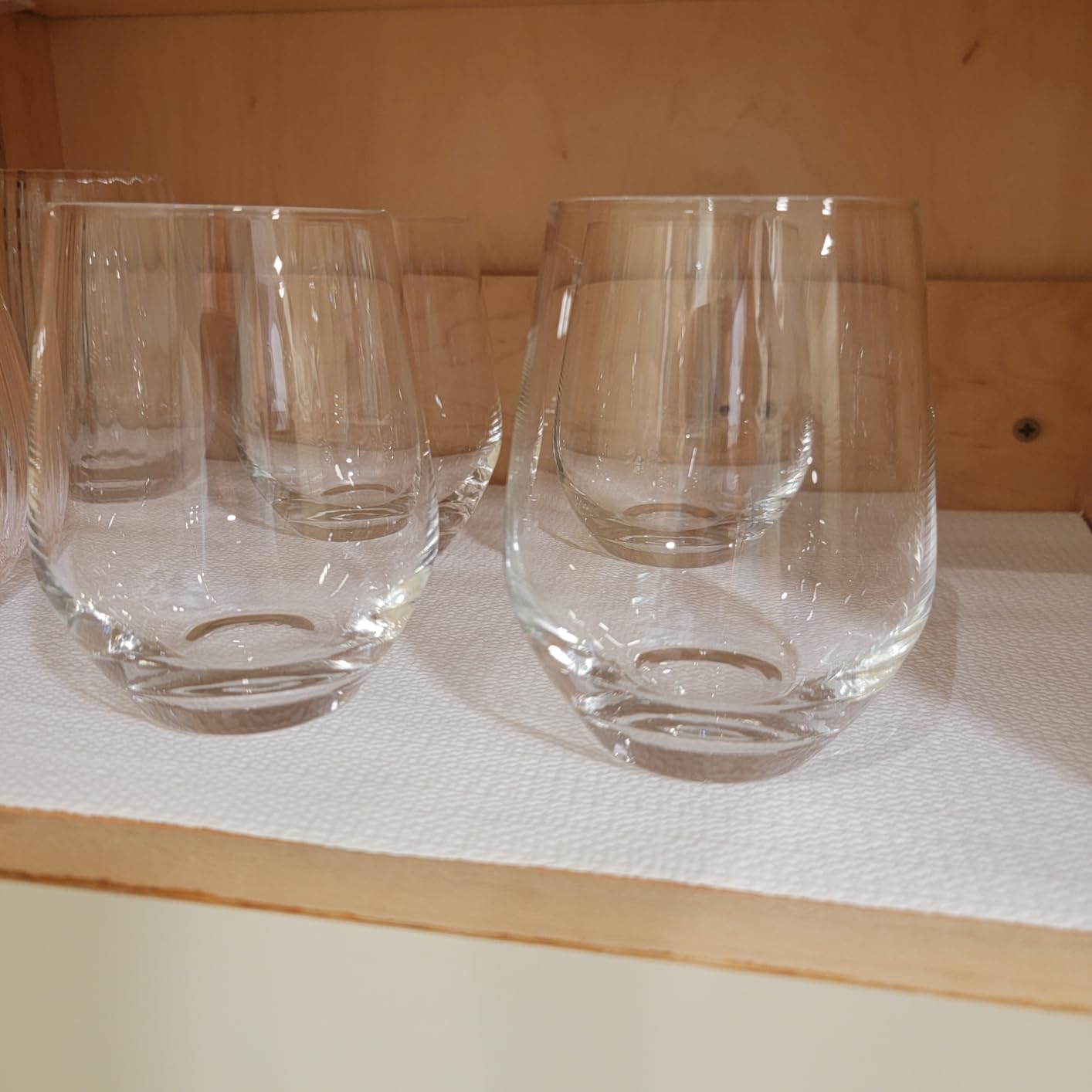 OJA Wine Glasses Set, Crystal Stemless Red Wine Glass, Set of 12, 15 oz customer photo 1