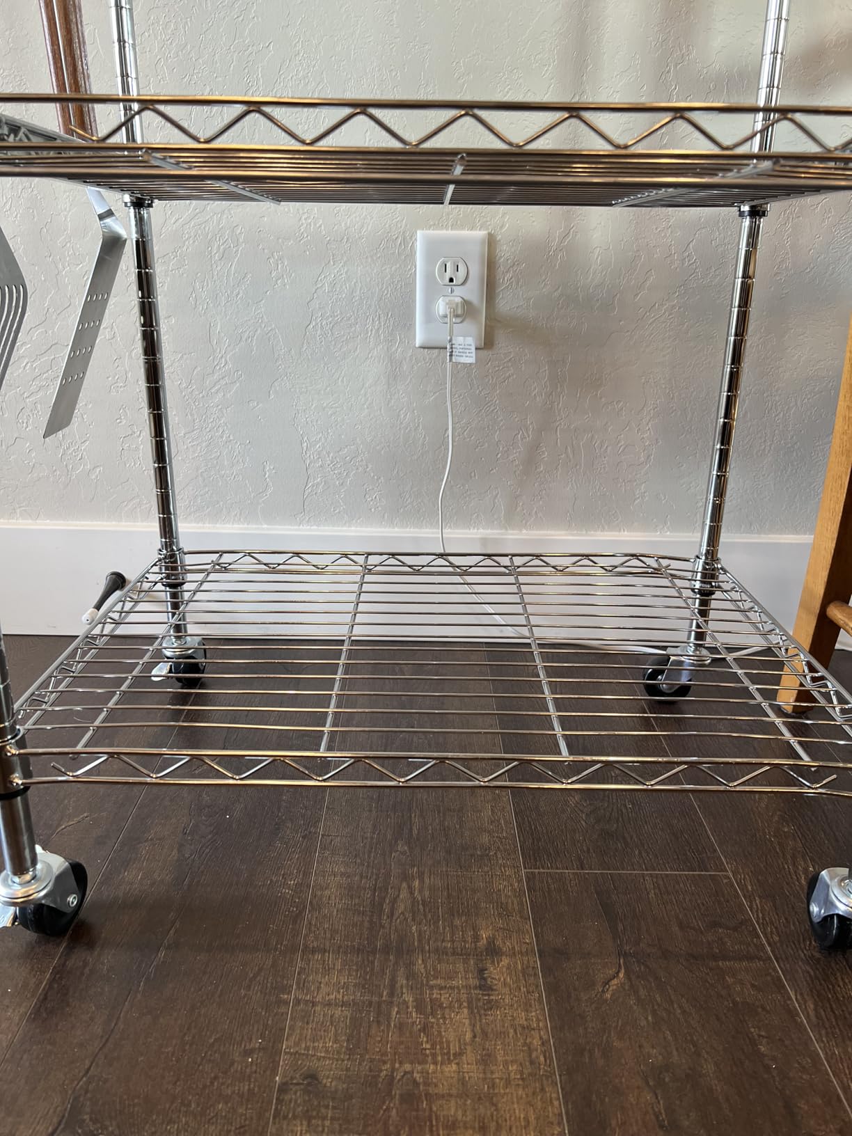 Finnhomy 3-Tier Rolling Kitchen Cart with 18