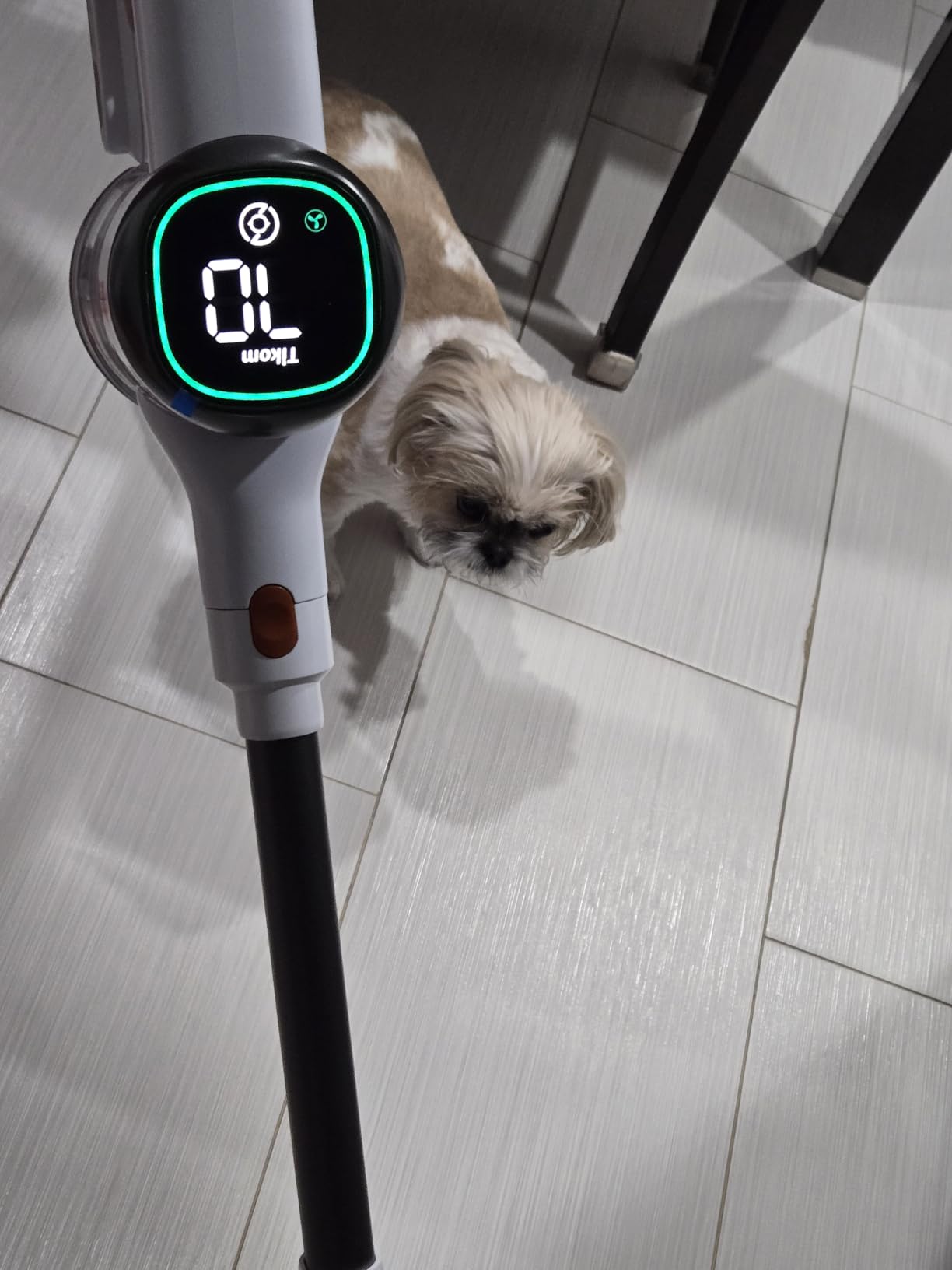 Tikom V500 Cordless Vacuum Cleaner for Home, 40000Pa/450W Stick Vacuum with LED Touch Screen, Charging Wall Dock, Anti-Tangle, Lightweight Handheld Vacuum for Pet Hair, Hard Floor, Carpet customer photo 2