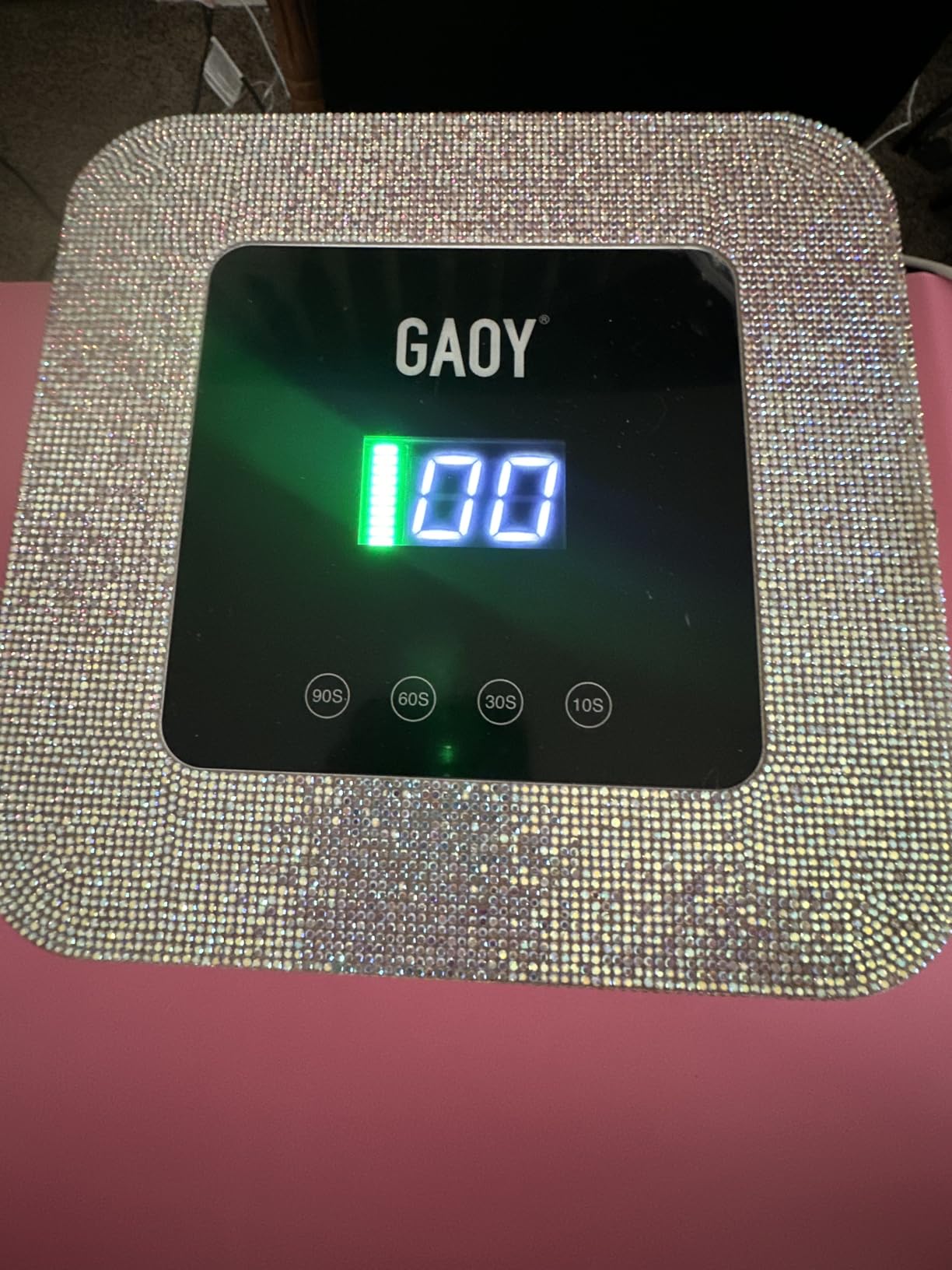 GAOY Cordless UV LED Nail Lamp for Gel Nails, Rechargeable UV Light, White customer photo 1