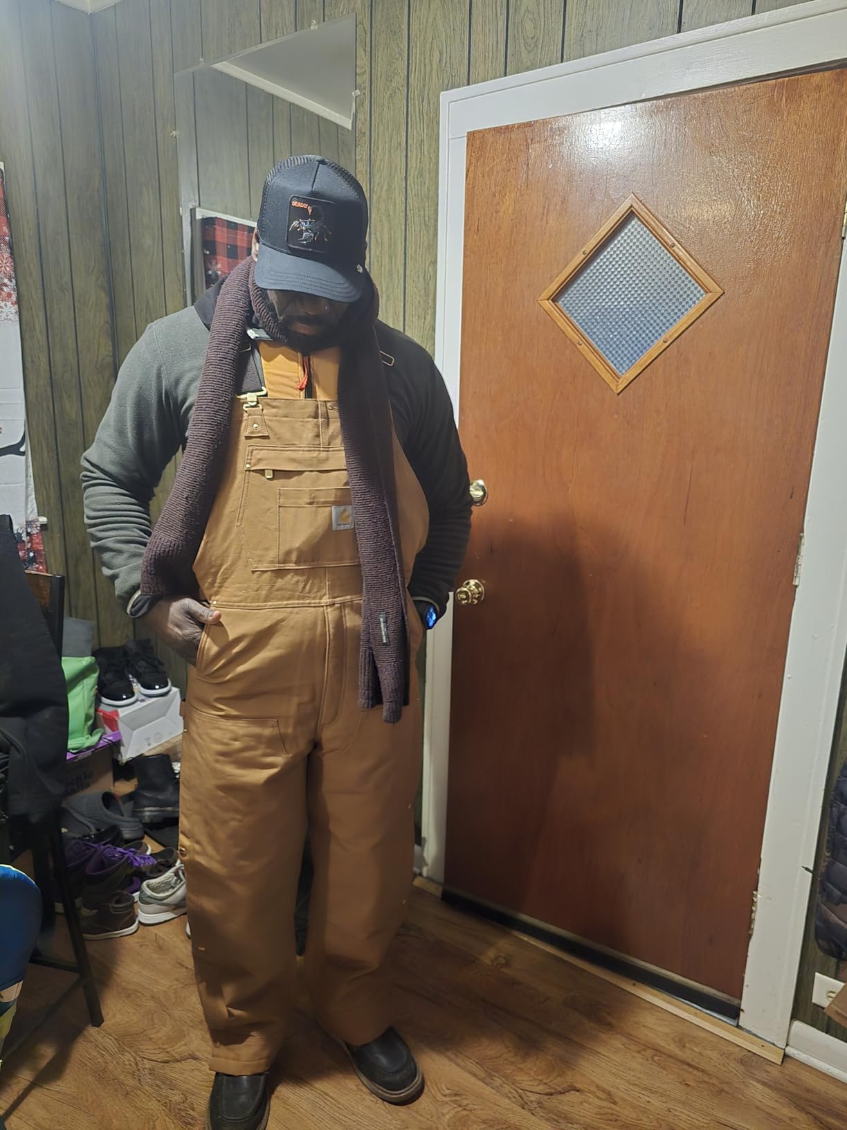 Carhartt Men's Firm Duck Insulated Bib Overall customer photo 1