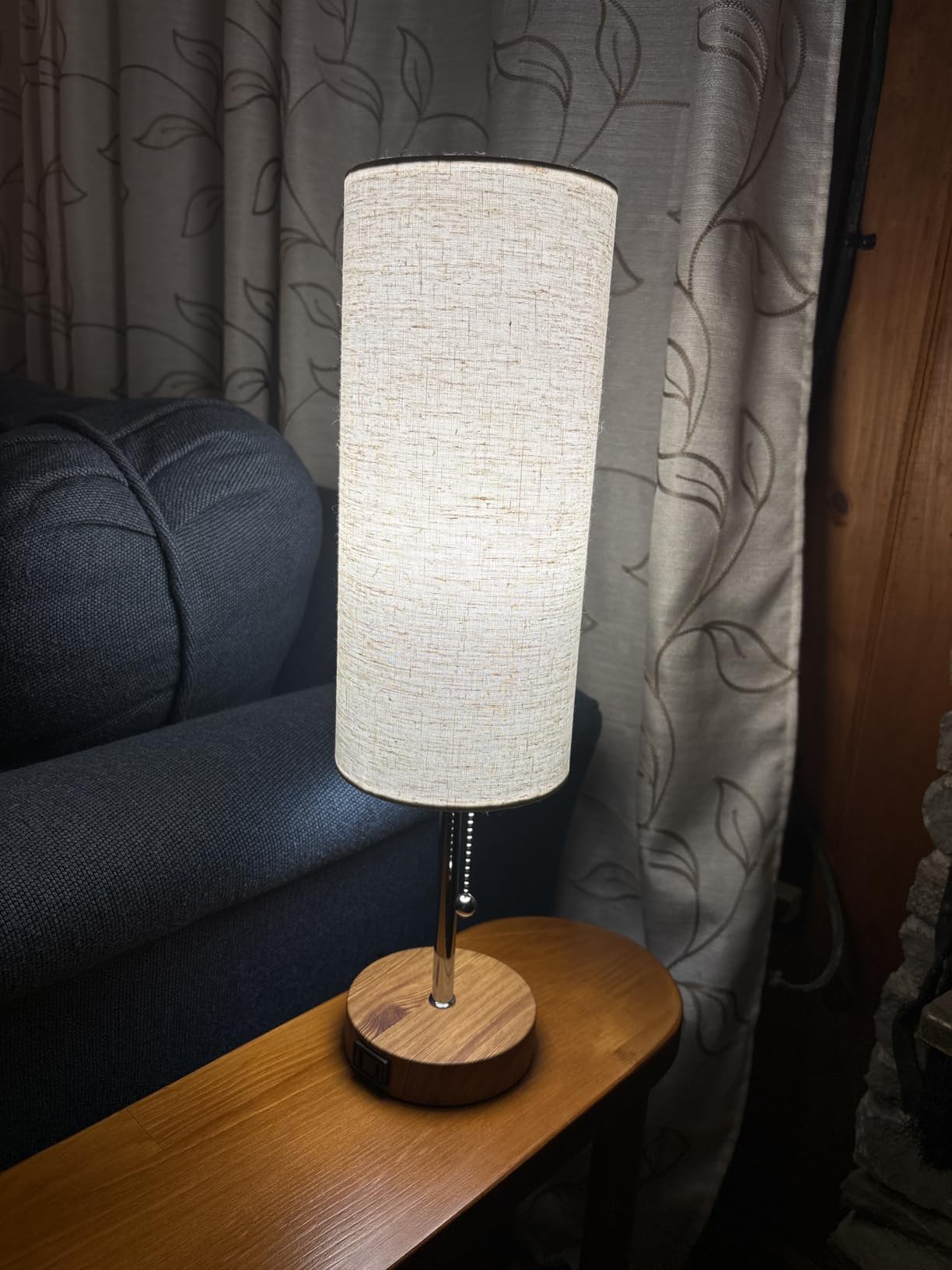 Bedside Table Lamp for Bedroom,Small Lamps for Night stands with Pull Chain customer photo 1