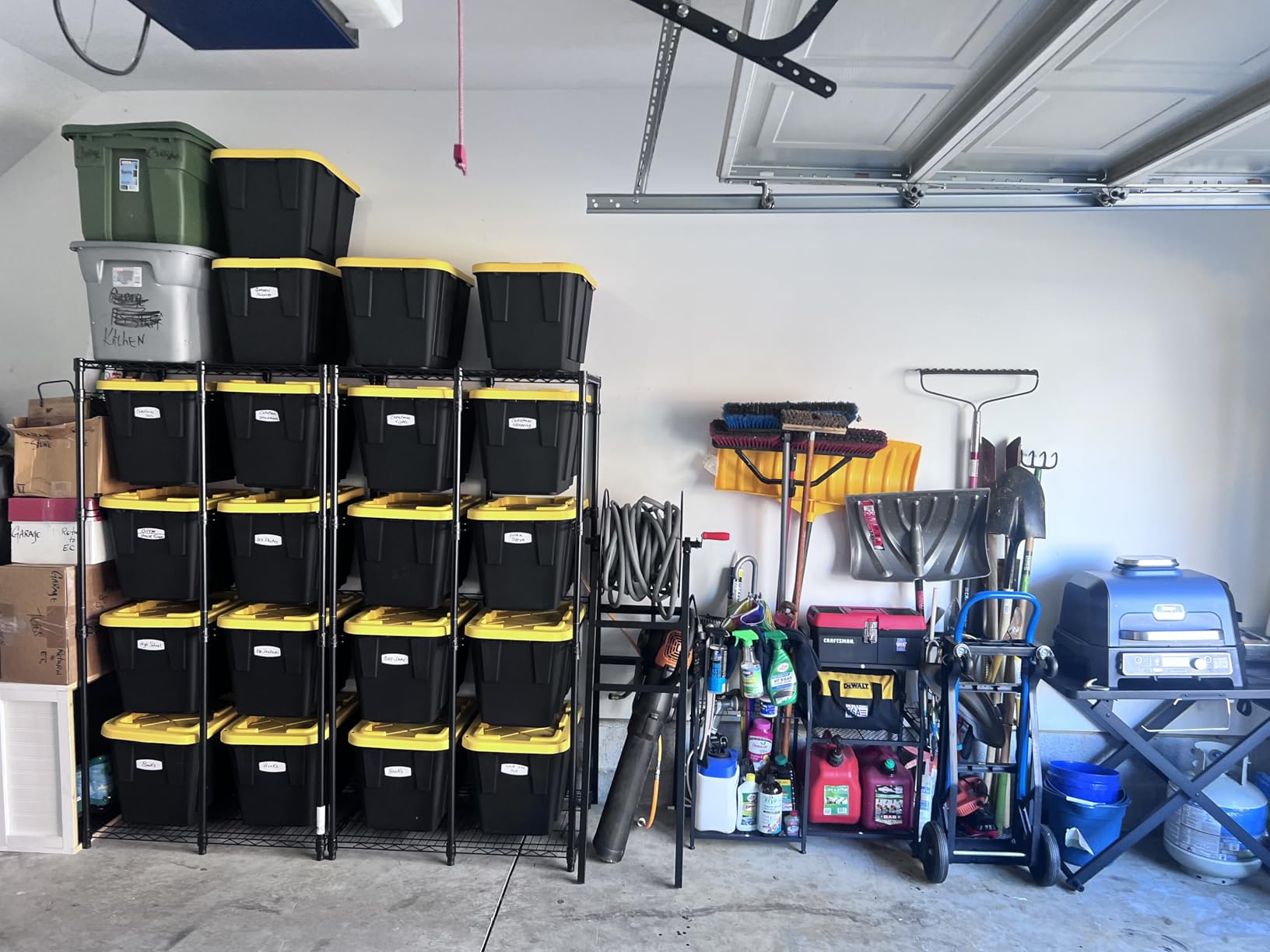 SafeRacks Bin Storage Rack with 10 Bins, 12-Gal Totes, Black customer photo 1