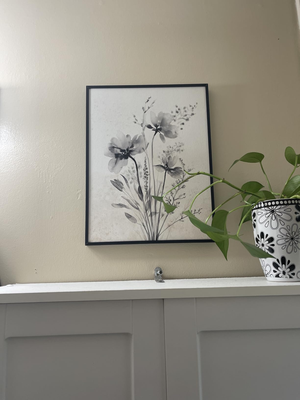 Framed Vintage Botanical Floral Wall Art for Bedroom, 4 Piece 11x14 In customer photo 1