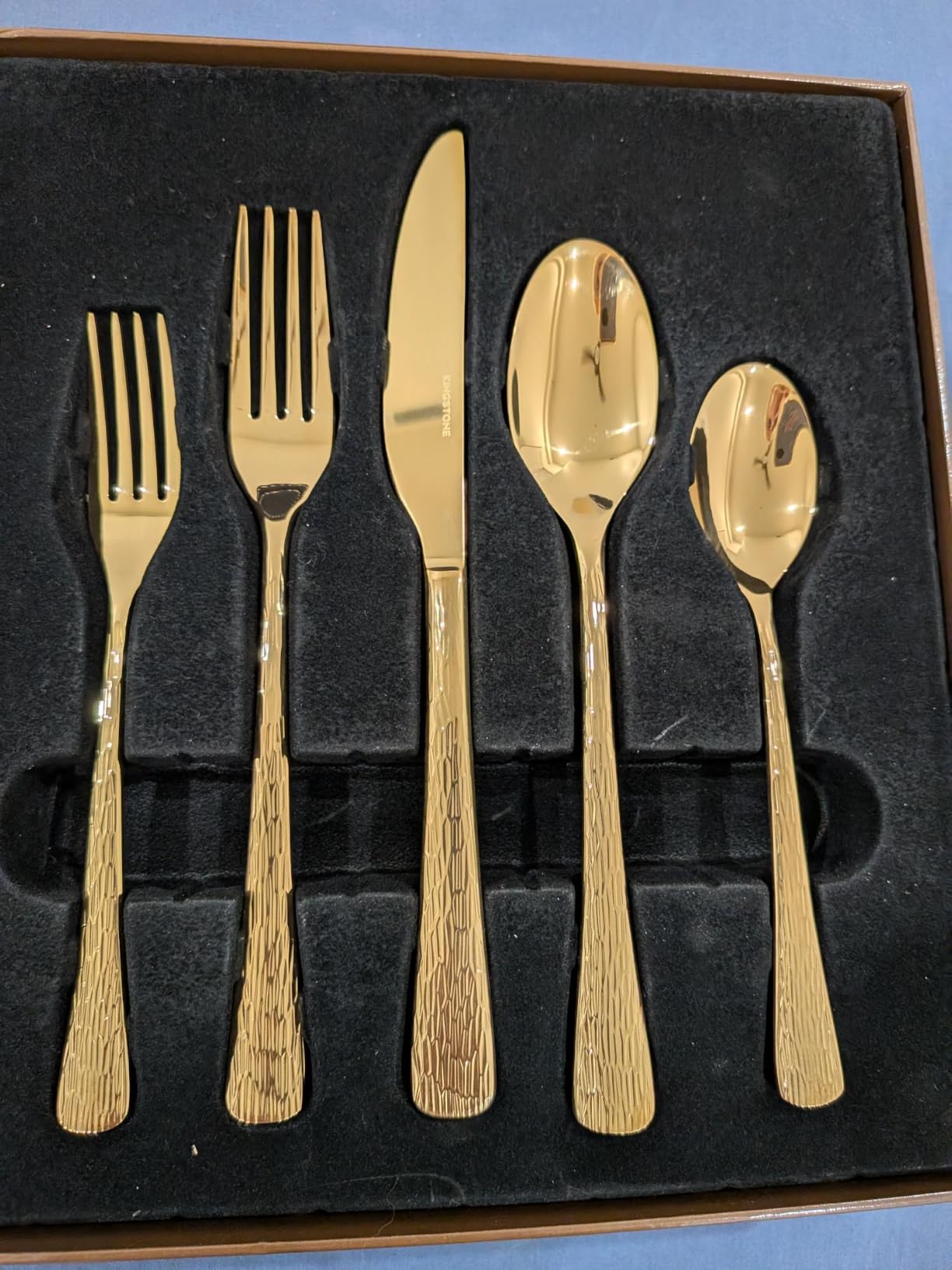 65 Piece Gold Silverware Set with Serving Utensils, 18/10 Stainless Steel customer photo 1