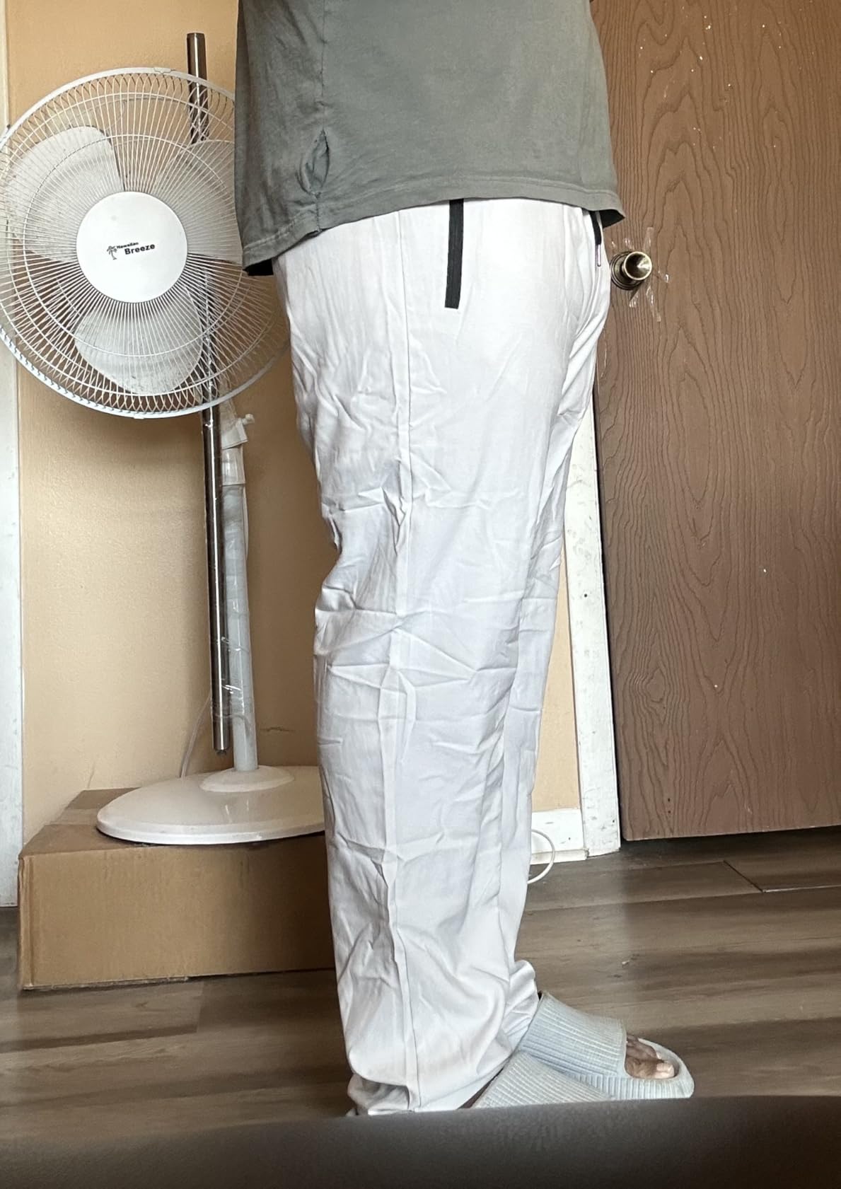 Pudolla Men's Lightweight Hiking Pants Quick Dry Outdoor Sweatpants with Zipper Pockets for Athletic Workout Casual Travel customer photo 2