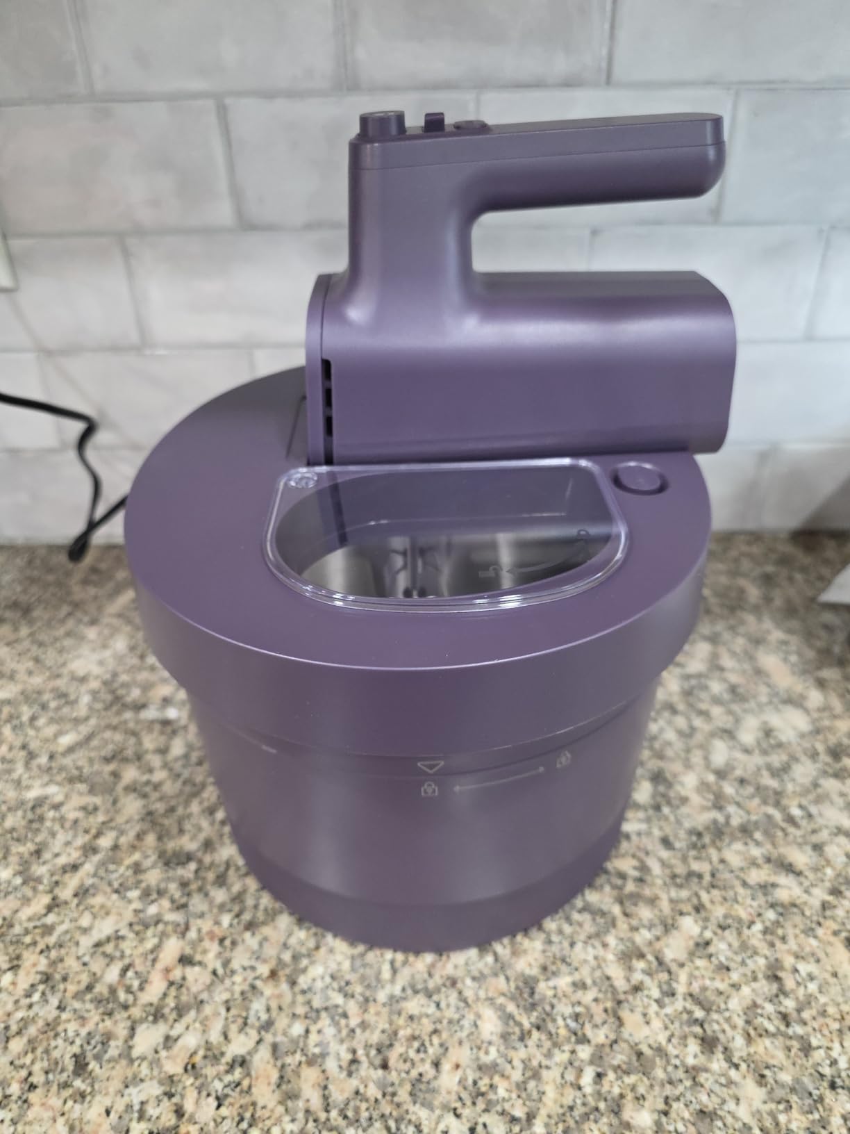 bella 3.5 Qt Hand & Stand Mixer, 2 in 1 Electric Mixer with Bowl, Plum customer photo 2