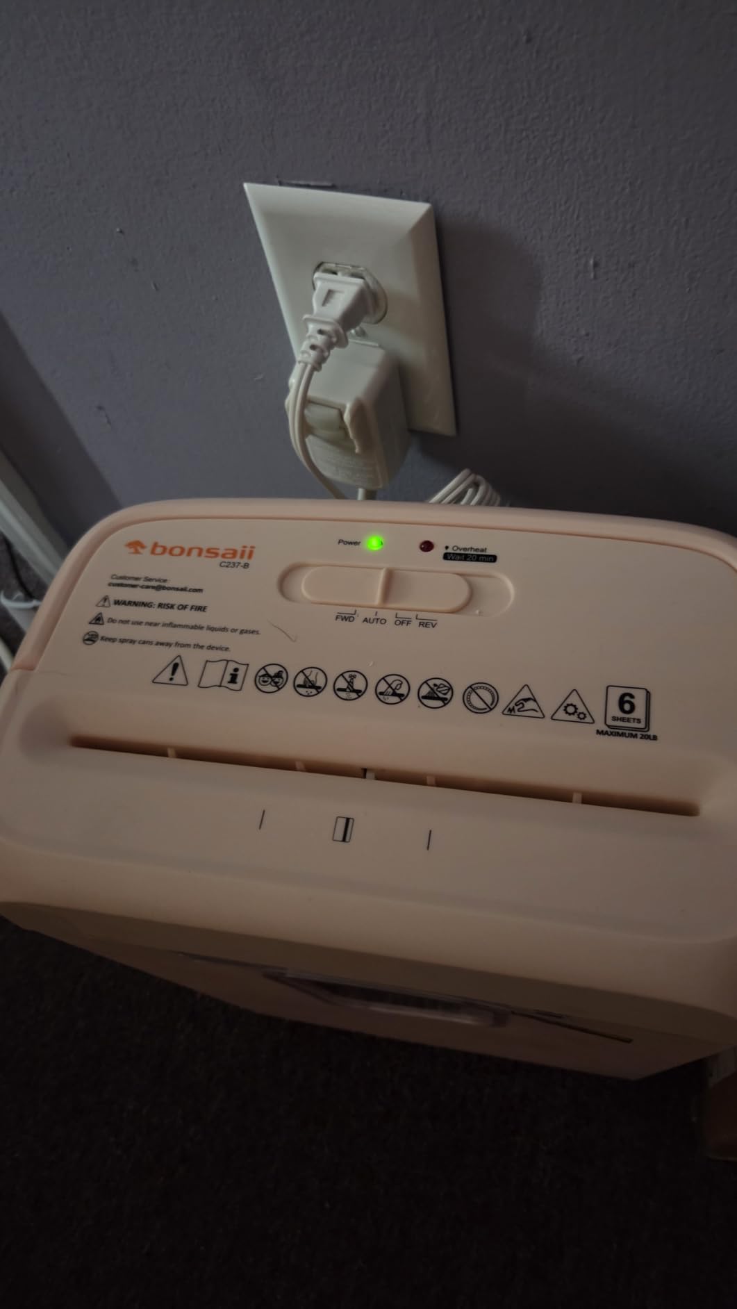 Bonsaii 6-Sheet Cross Cut Paper Shredder for Home, 3.4 Gal Bin customer photo 2