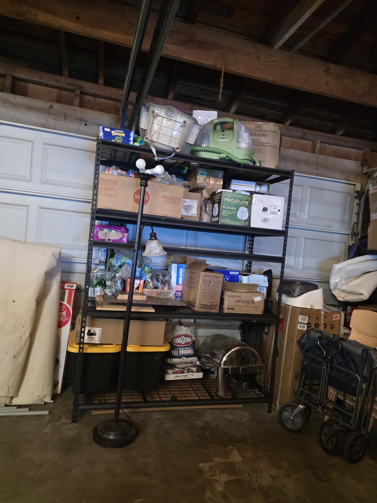 VEVOR Storage Shelves, 3000 lbs, 5 Tier, 24 x 48 x 72 inch Metal Rack Set customer photo 2