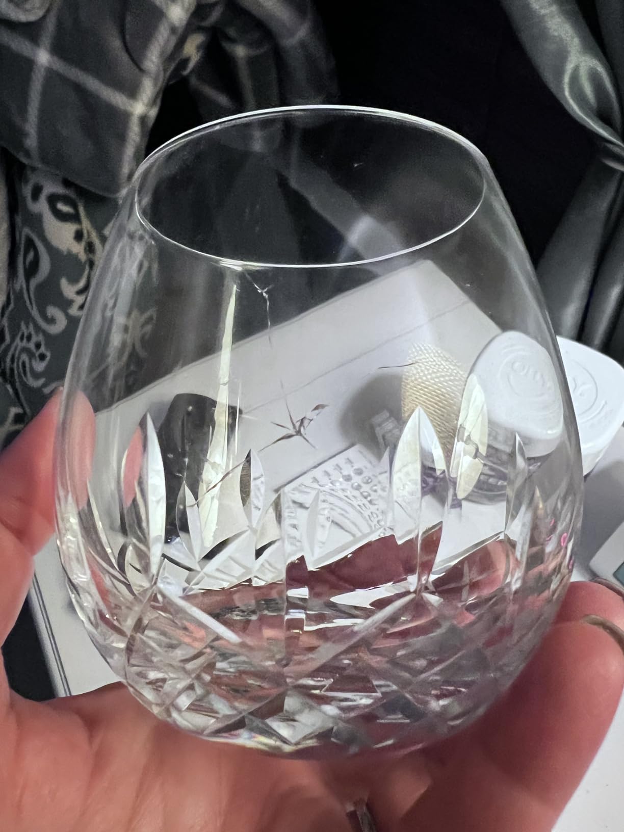 SHOSHIN Hand-Cut Stemless Wine Glasses – Hand Made Lead-Free Crystal Glass (15 Oz, Set of 4) – Ideal Gift customer photo 2
