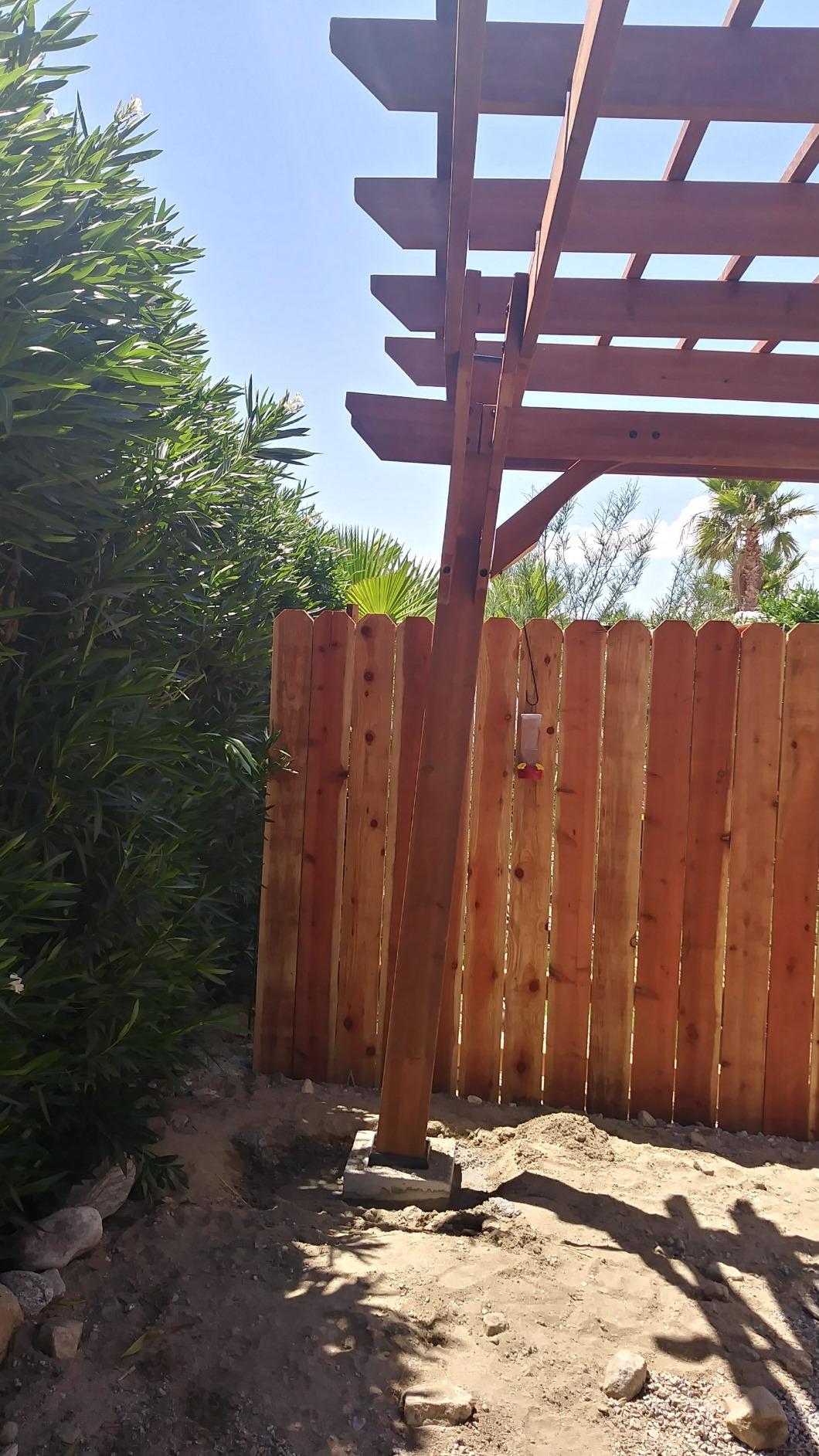 Backyard Discovery Beaumont 24' x 12' Traditional Cedar Wood Pergola Kit with Trellis Roof, All-Season Durability, High-Wind Rating, PowerPort, Shade for Outdoor Patio, Deck, Garden, and Entertaining customer photo 2