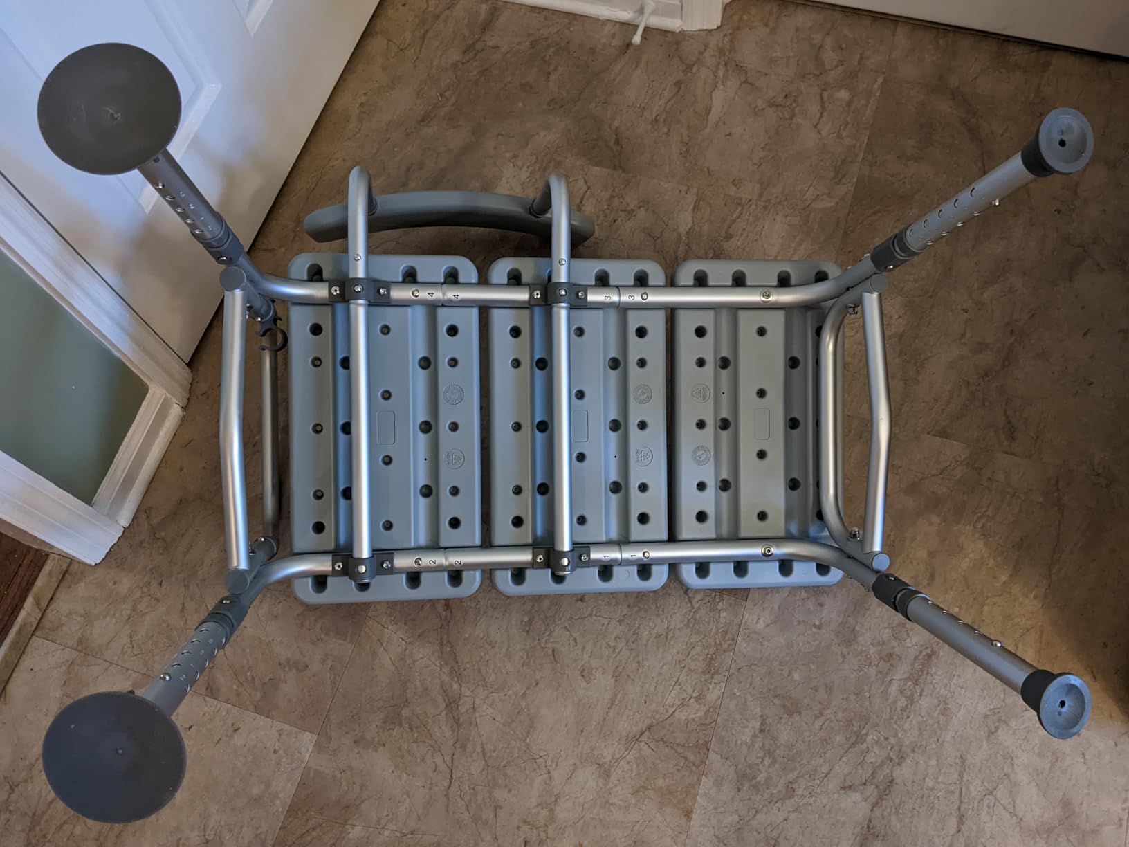 HOMLAND Tub Transfer Bench with Backrest for Bathtub, Height Adjustable customer photo 2