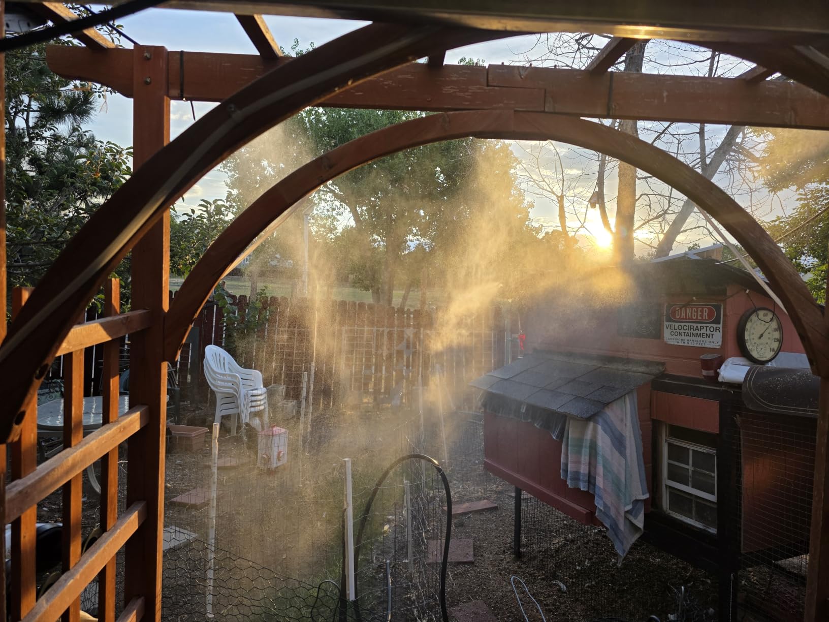85FT Mister for Outside Patio Misting Cooling System, 85FT (26M) Misting Line+26 Brass Mist Nozzles+Water Filter, Outdoor Mister System for Garden Greenhouse Trampoline Waterparke customer photo 1