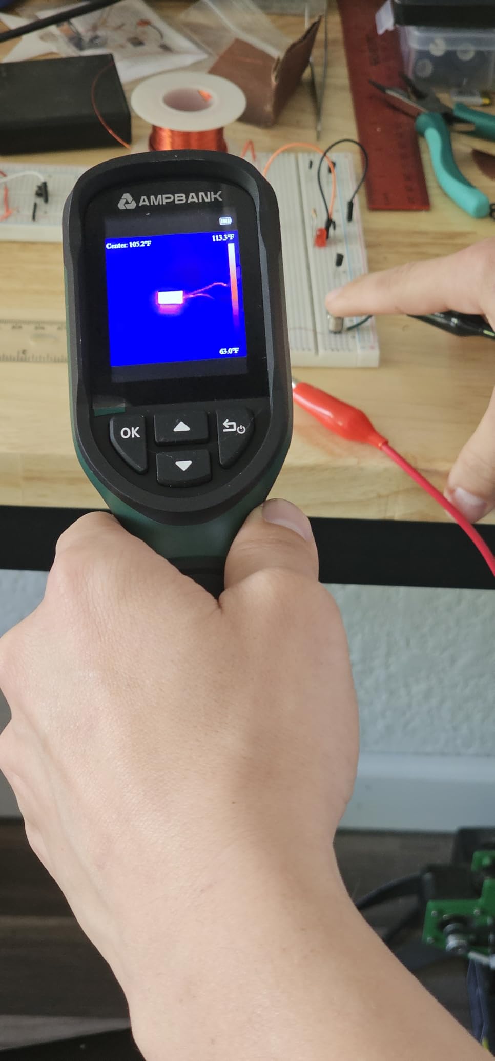 H128 Handheld Thermal Camera, 240 x 240 TISR Resolution, 24h Battery Life Thermal Imaging Camera, 25 Hz Infrared Camera with Temperature Alarm, -4℉~ 842℉ Temp Range, IP65 Protection Level customer photo 1