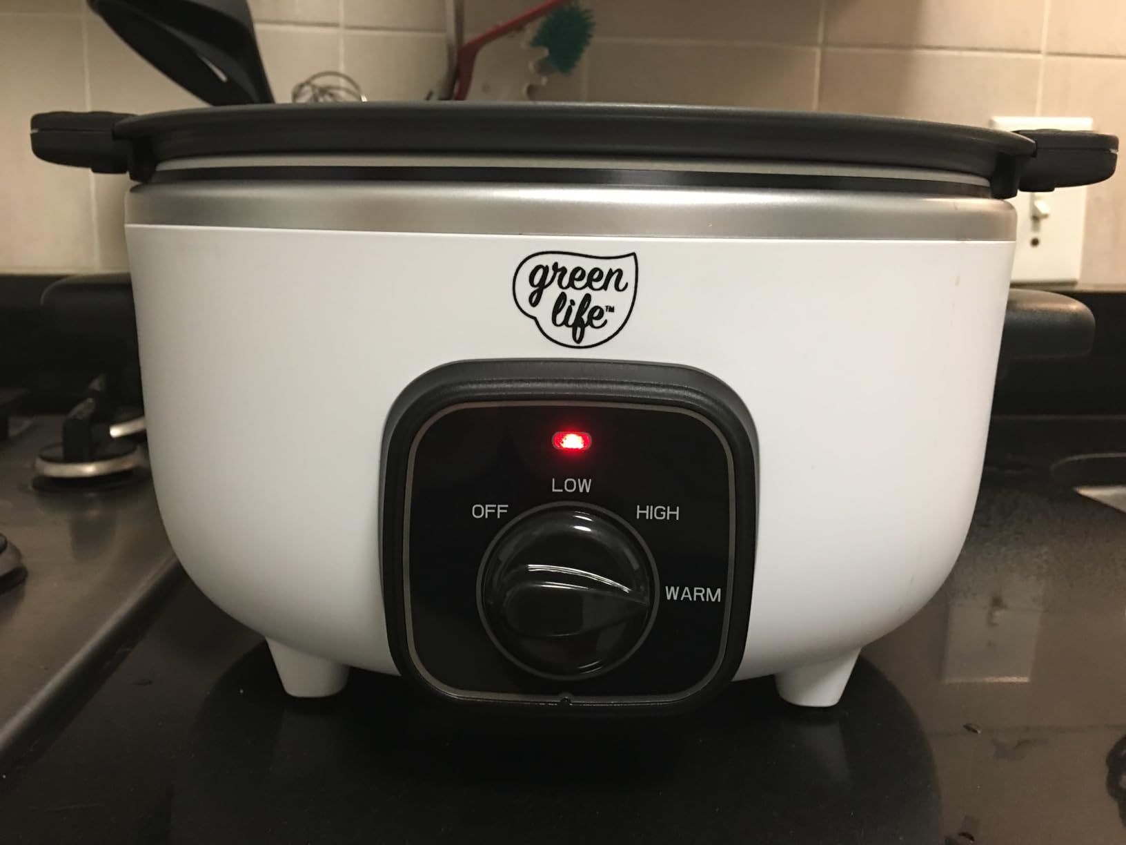 GreenLife 8QT Ceramic Nonstick Slow Cooker, Cooktop/Oven Safe, Cream customer photo 2
