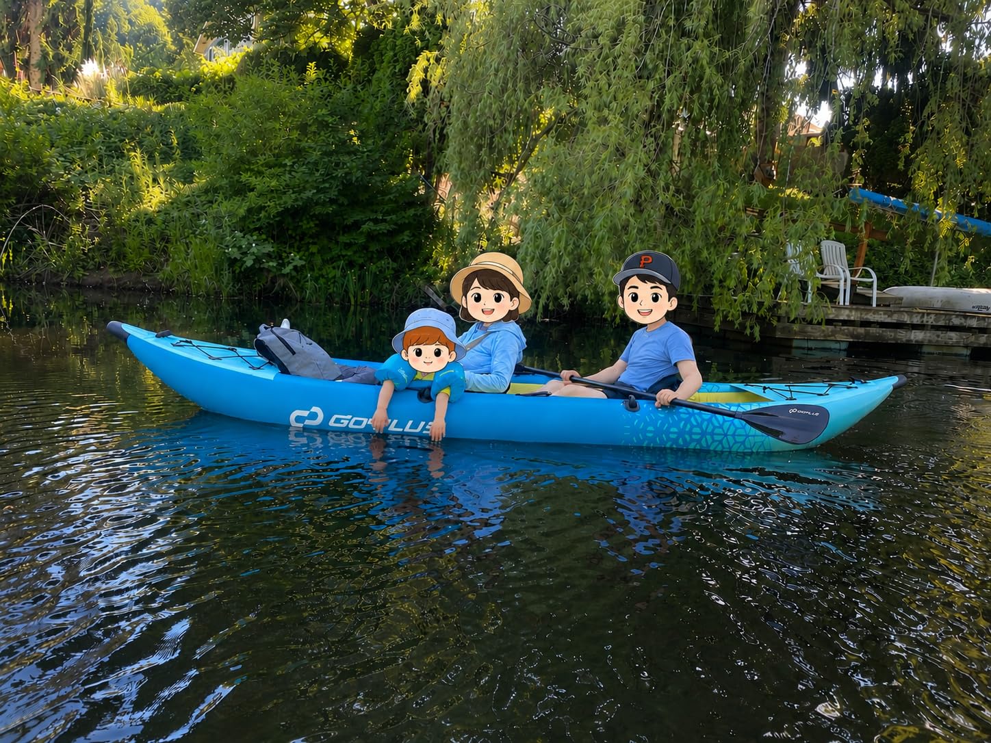 S AFSTAR Inflatable Kayak, 2 Person Canoe with 507 lbs Capacity, Drop-Stitch Floor, All Accessories & Carry Bag, 12.5 ft Large Sit in Tandem Kayak for Fishing, Camping & Exploring for Adults customer photo 2