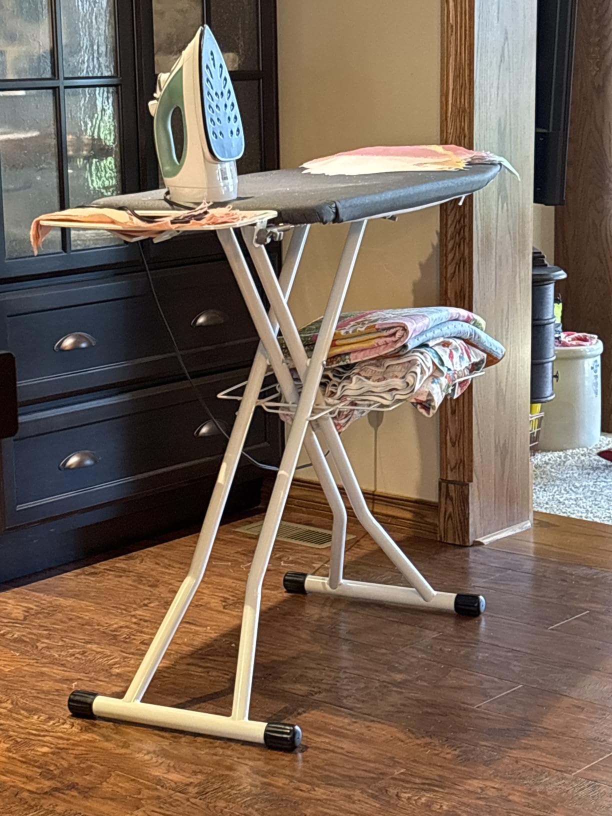 Bartnelli Extra Wide Pro Ironing Board 19x48 Ironing Surface with Iron Rest, Cord Holder, Shelf and 4 Layer Heat Resistant Cover and Pad customer photo 1