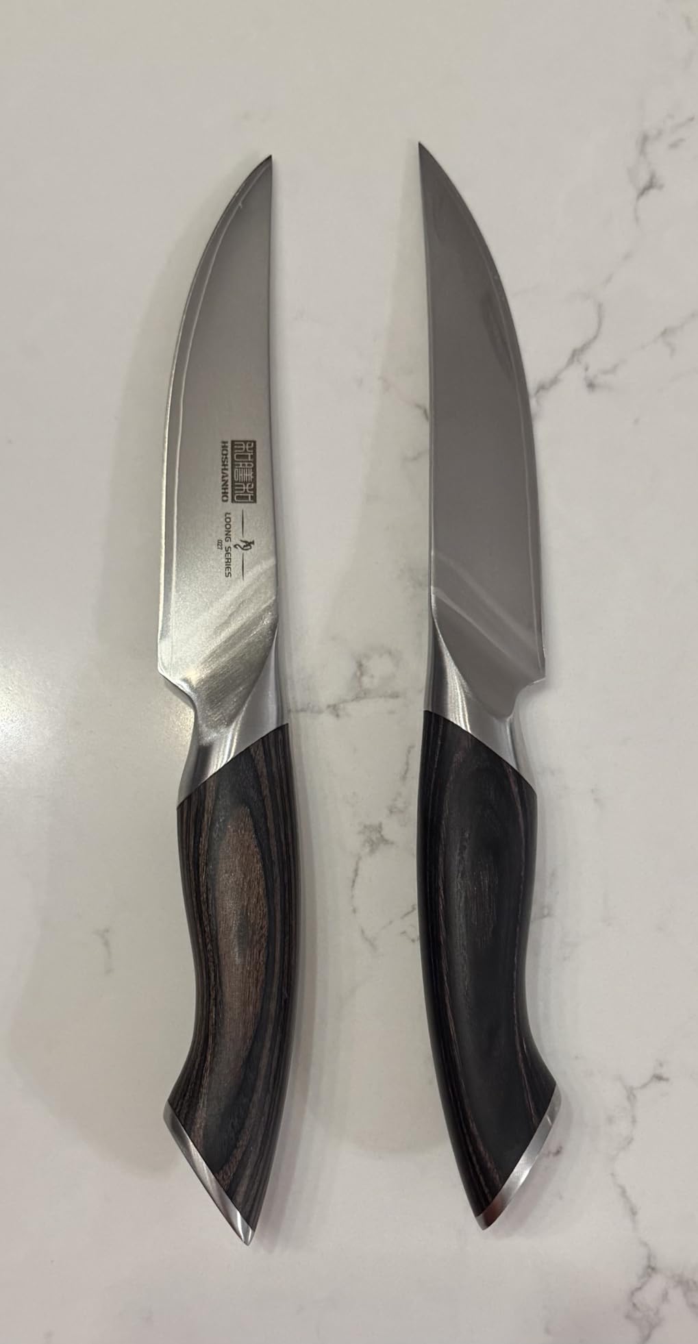 HOSHANHO Steak Knives Set of 6 with Block, 4.5 In Serrated Steak Knife Set customer photo 1