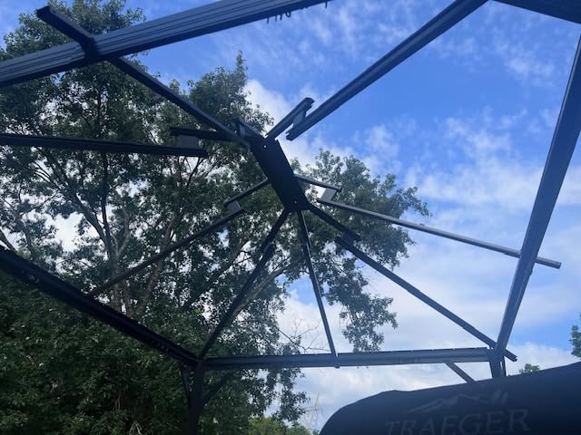 Aoxun Gazebo 10x12 Hardtop Gazebo with Double Galvanized Steel Roof, Gray customer photo 1