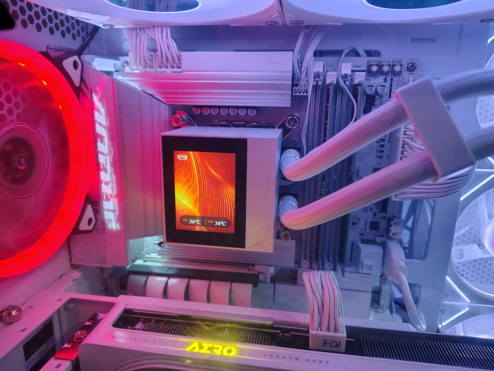 PCCOOLER DC360 360mm AIO CPU Cooler, 2.4-inch IPS LCD, ARGB Fans, Black customer photo 2