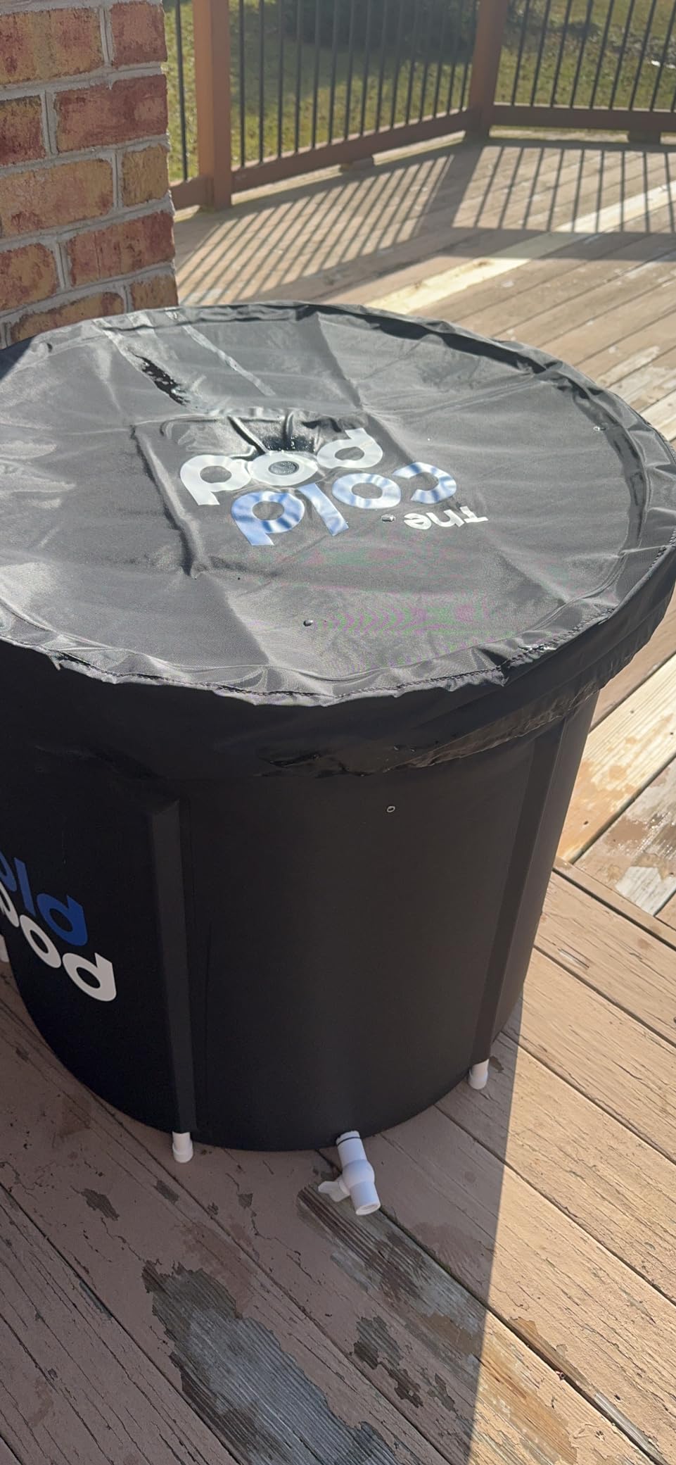 The Cold Pod Cold Plunge Tub: 85 Gal Round Tub with Full-Wrap UV-Reflective Insulation Cover Bundle for Indoor & Outdoors Use - Portable Ice Bath Tub for Athletes&Crossfitters &Wim Hof Enthusiasts customer photo 1