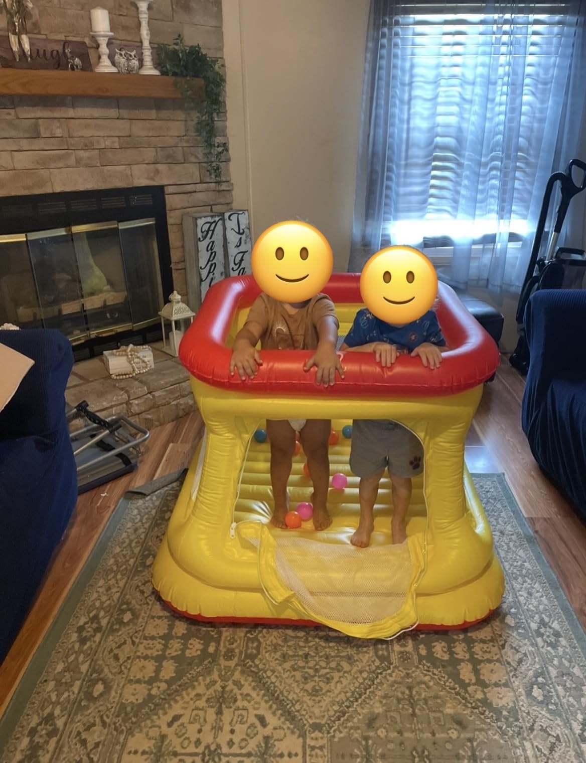 QPAU 3-in-1 Inflatable Bounce House with Pump for Toddlers 1-3 customer photo 2
