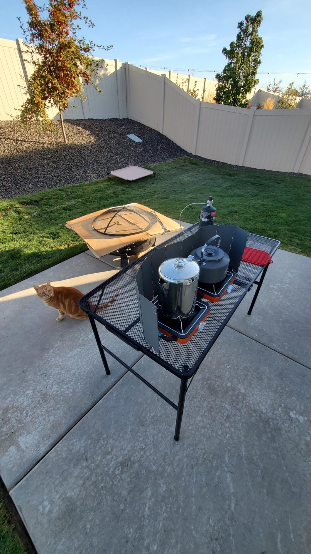 ODSD 2 Burner Camping Stove with Windshield, 20000 BTU Propane Camp Stove, Portable Folding Gas Stove, Camping Essentials Gear Includes Frying Pan, Coffee Stand & Carry Bag, Green customer photo 1