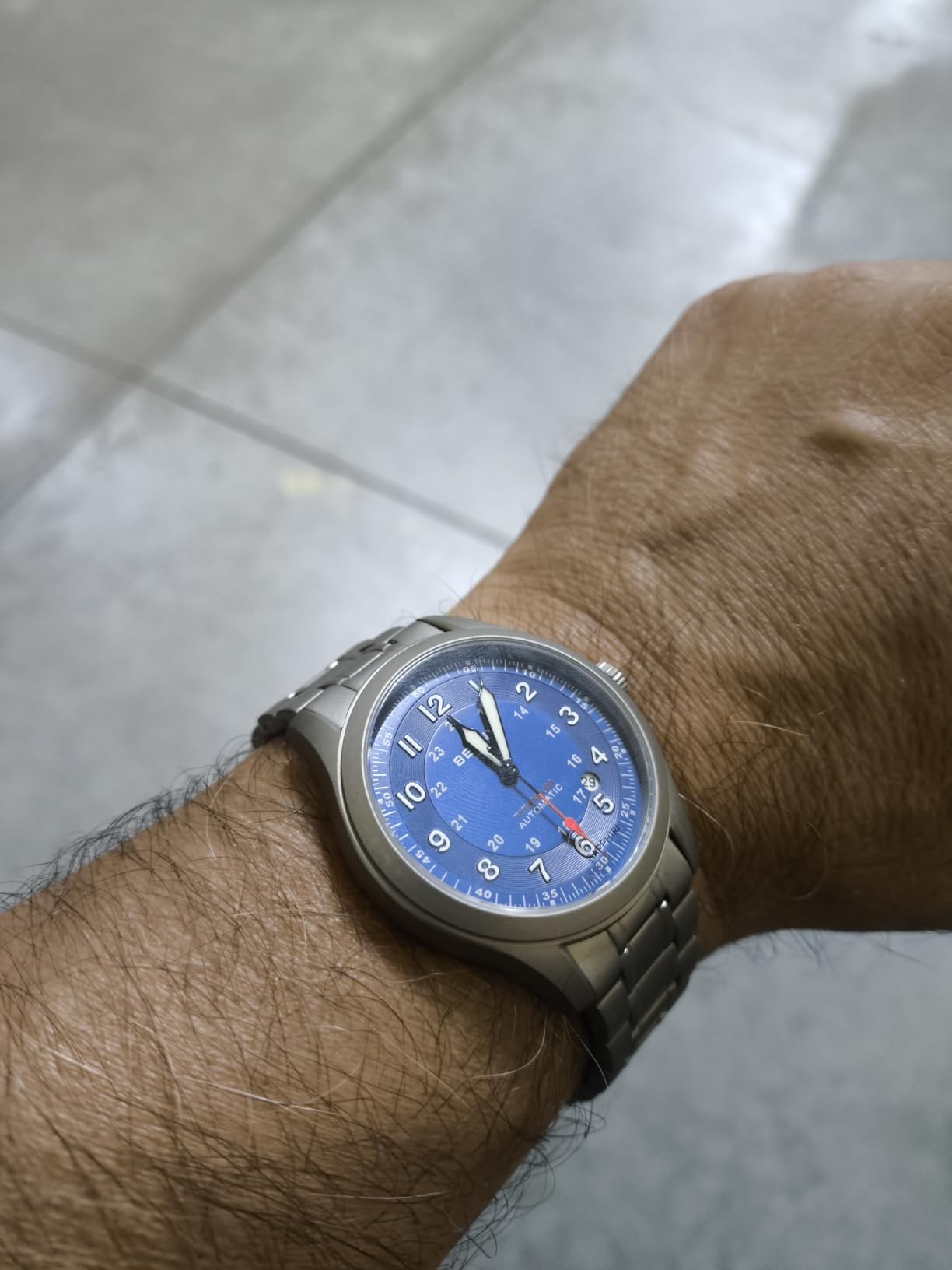 BERNY Mens Full Titanium Automatic Watch,10ATM Waterproof Military Field customer photo 1