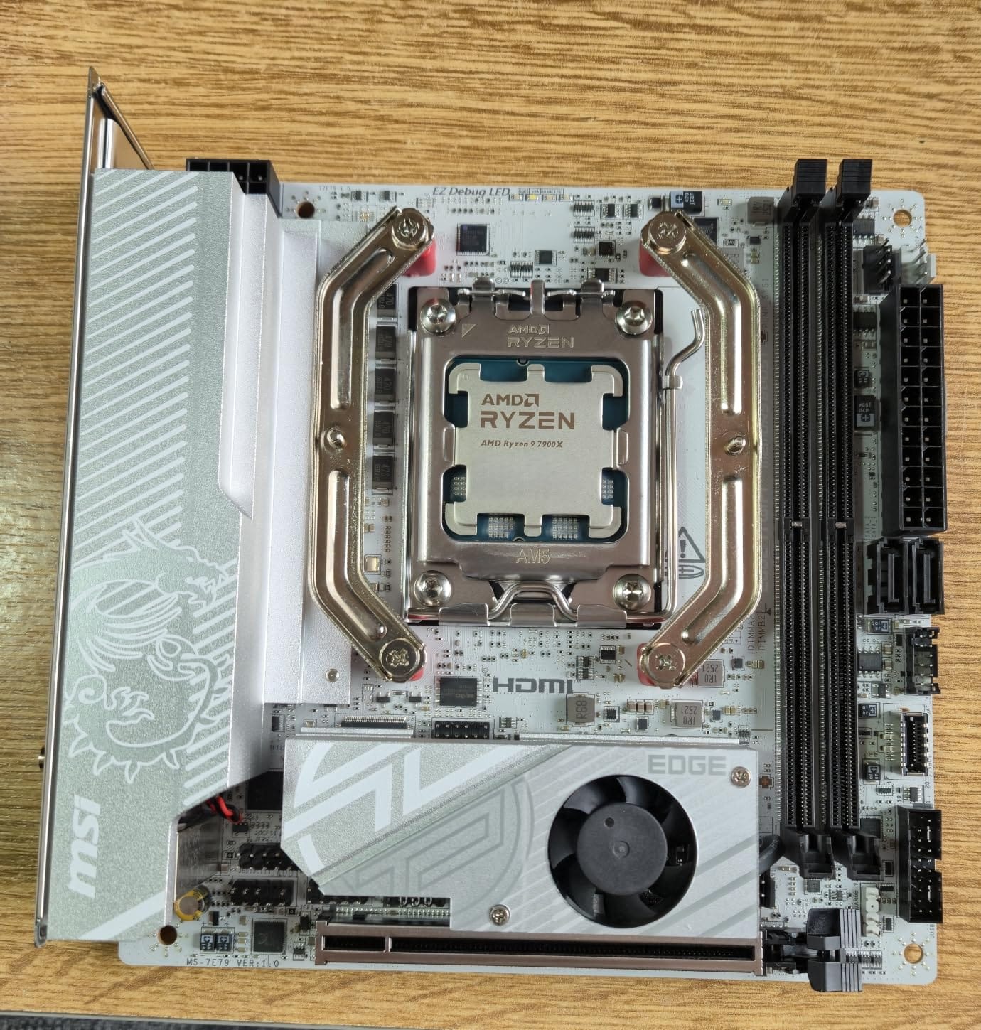 MSI MPG B850I Edge TI WiFi Motherboard, Mini-ITX, ATX - Supports AMD Ryzen 9000/8000/7000 Processors, AM5-90A SPS VRM, DDR5 Memory Boost (8200+MT/s OC), PCIe 5.0 x16, M.2 Gen5, Wi-Fi 7, 5G LAN customer photo 1