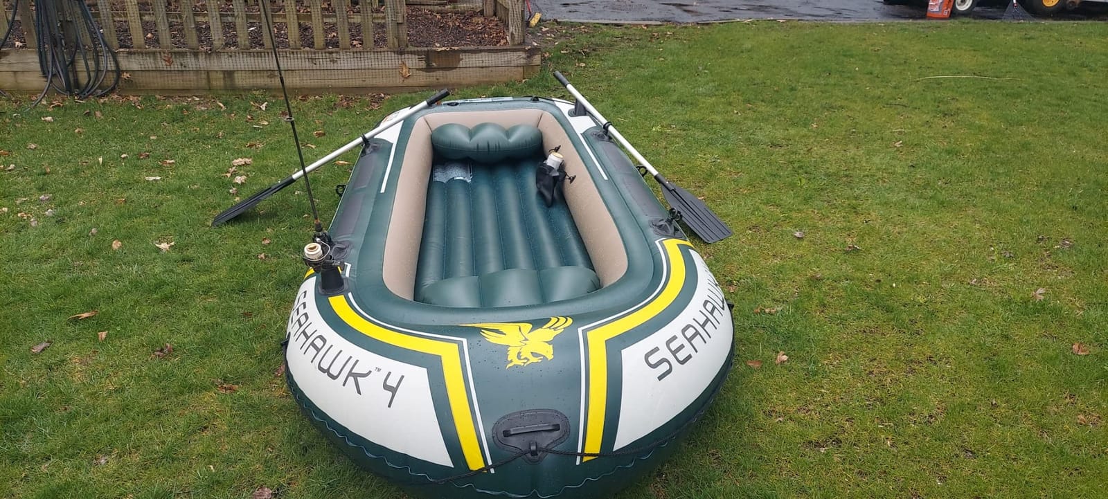 INTEX Seahawk 4-Person Inflatable Fishing Boat Set with Oars and Pump customer photo 1
