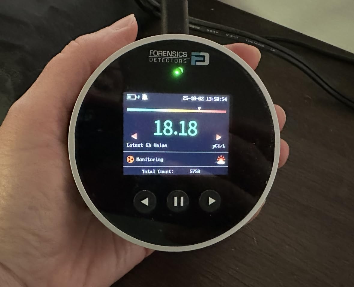 Radon Detector by Forensics | Home Use | Upgraded 20-Year Sensor Life | Version 2.0 | customer photo 2