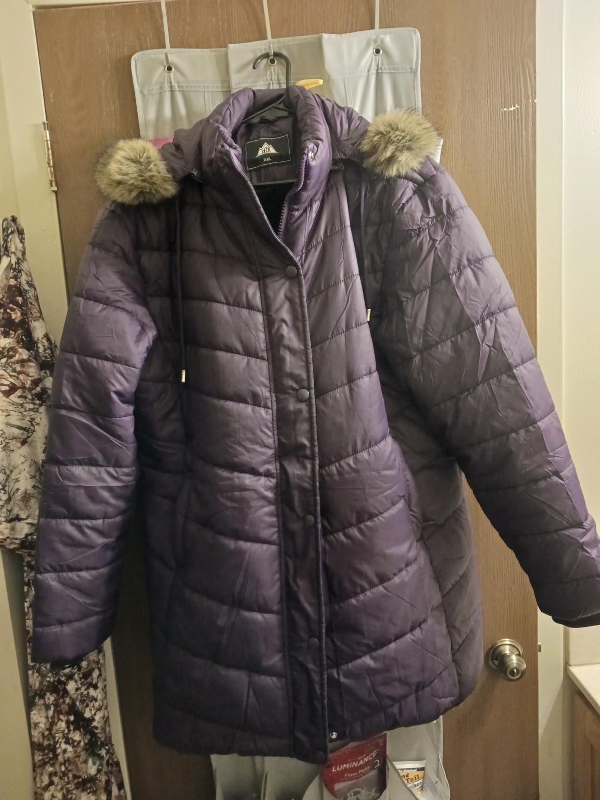 Women's Long Winter Puffer Coat Thicken Fleece Lined Down Jacket customer photo 2