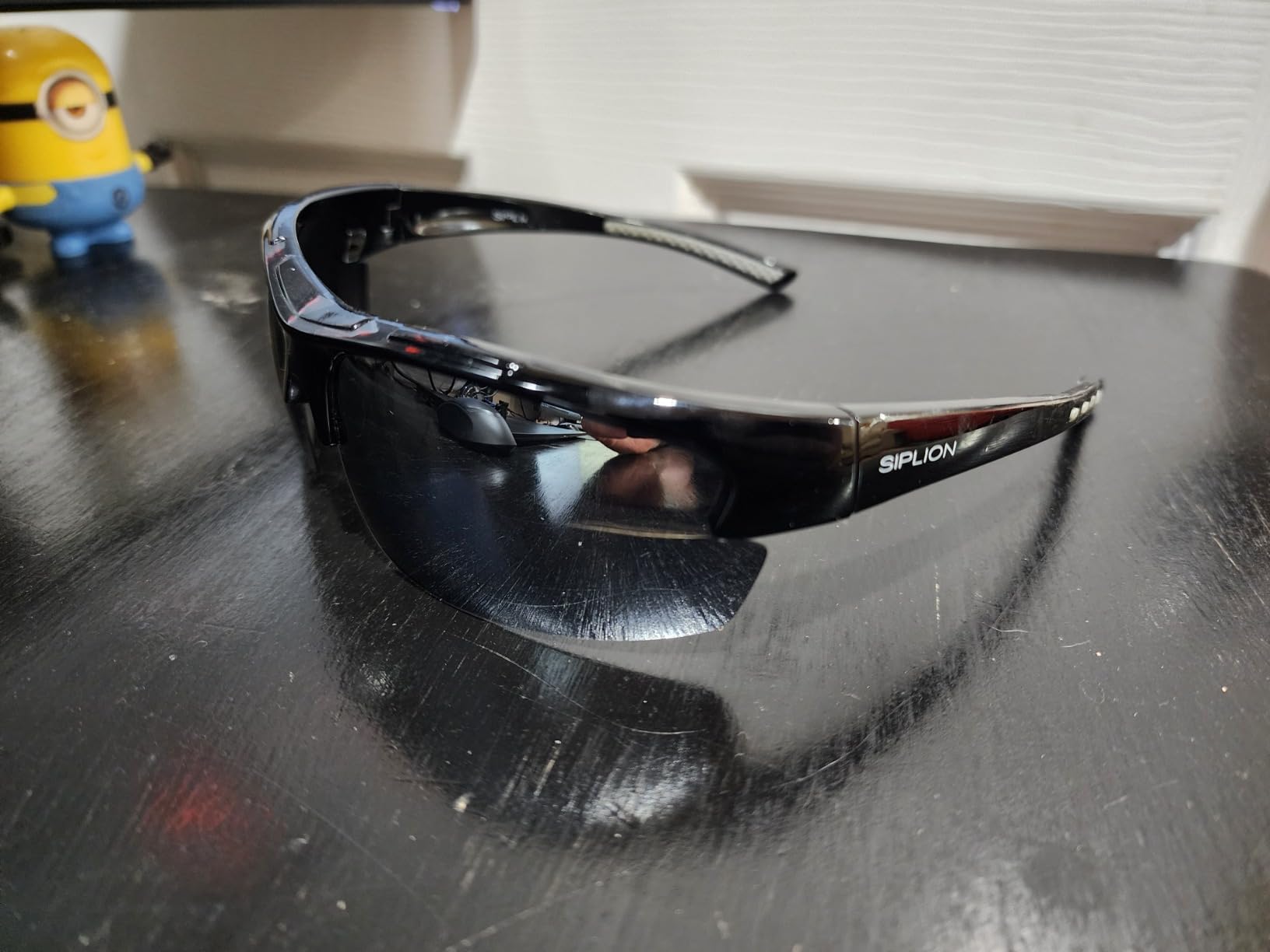 SIPLION Polarized Sports Sunglasses for Men, TR90 Wrap-Around Frame customer photo 2