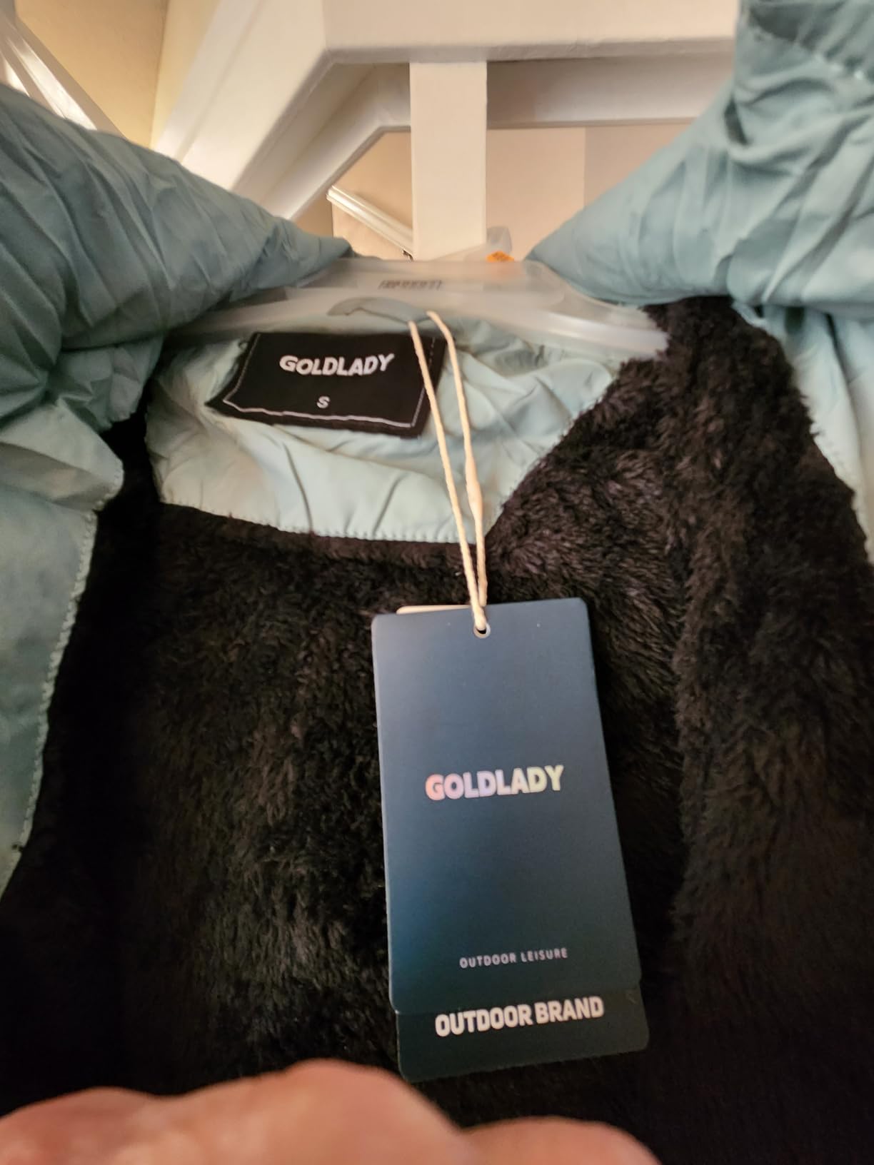 GOLDLADIES Women's Waterproof Long Hooded Down Jacket customer photo 1