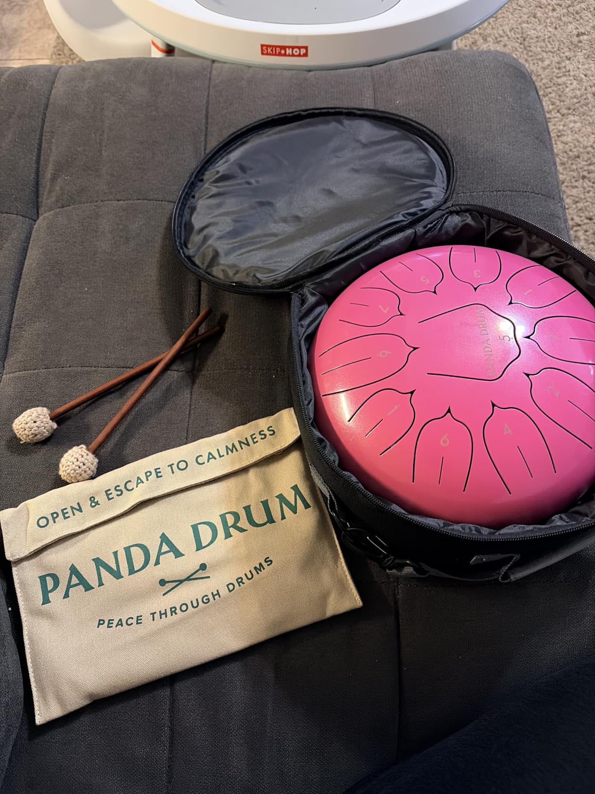 Panda Drum Plus (Black) | Steel Tongue Drum for Inside & Outside | 11 Inch customer photo 1
