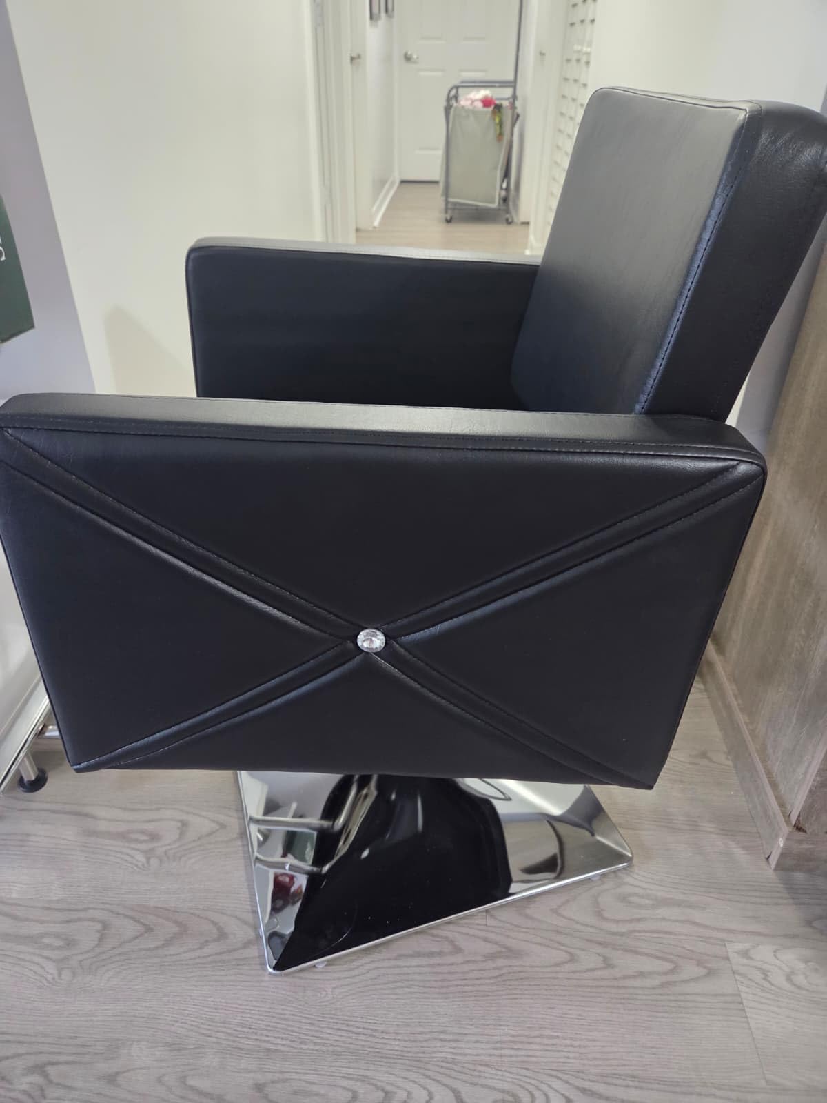 Artist hand Hair Salon Chair Black and Gold, Hydraulic Styling Chair customer photo 1