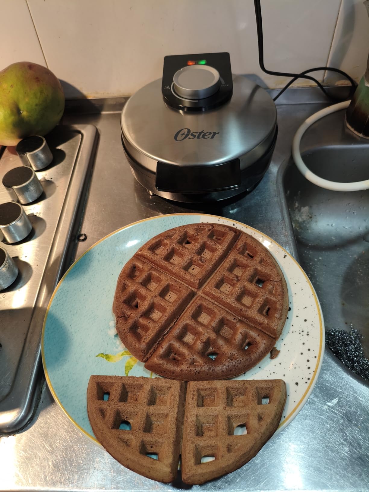 Oster Nonstick Belgian Waffle Maker, Nonstick Ceramic Waffle Iron customer photo 1